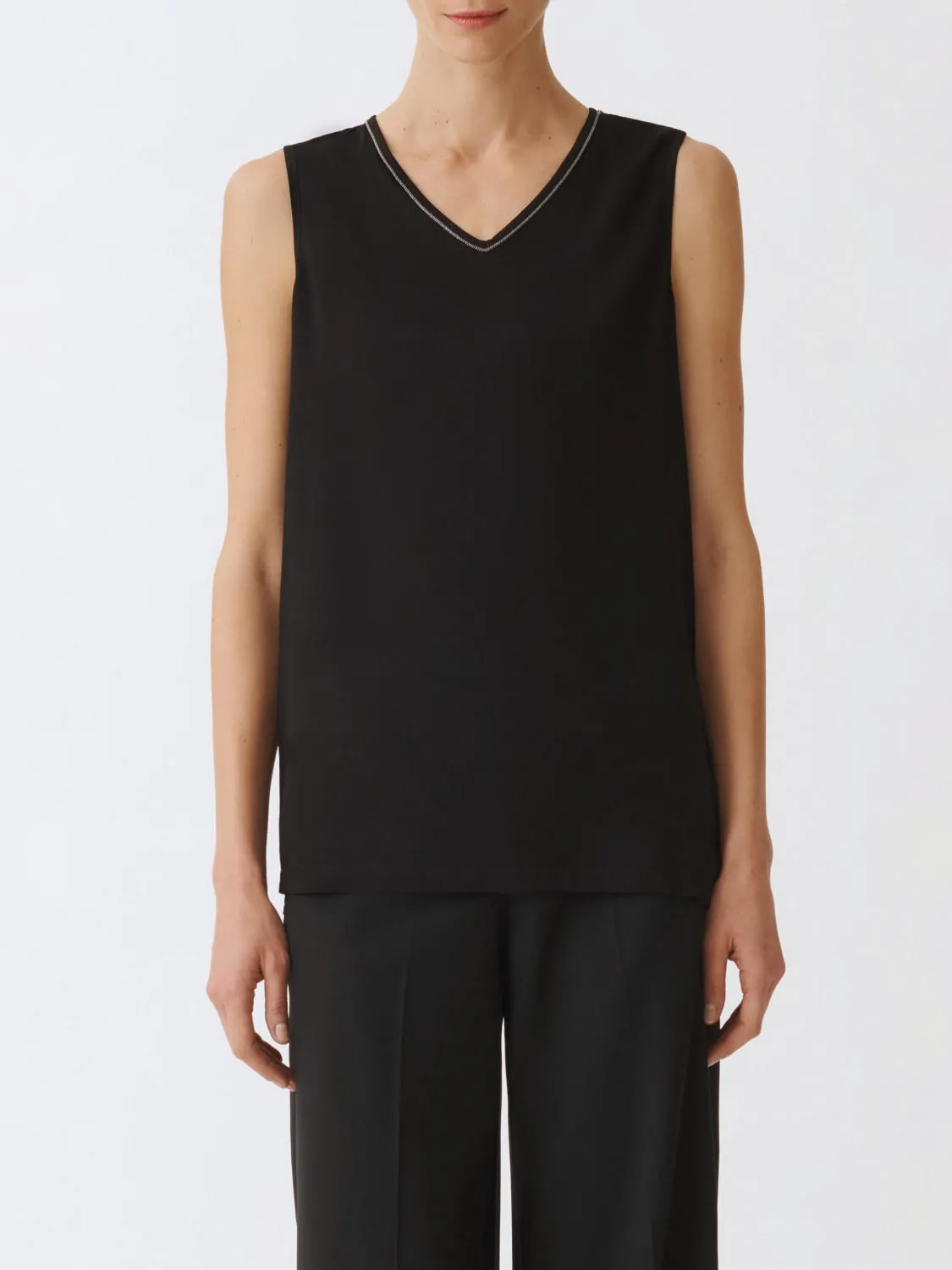 Top Fabiana Filippi in viscosa stretch