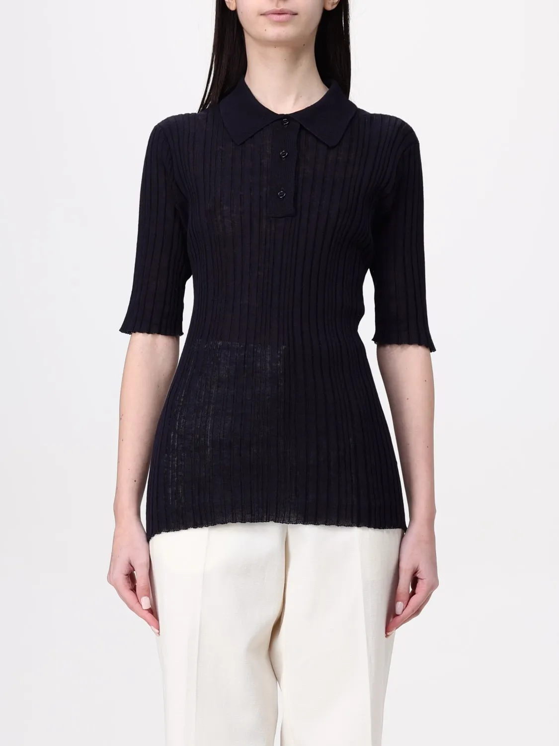 Polo in maglia di misto cotone Fabiana Filippi