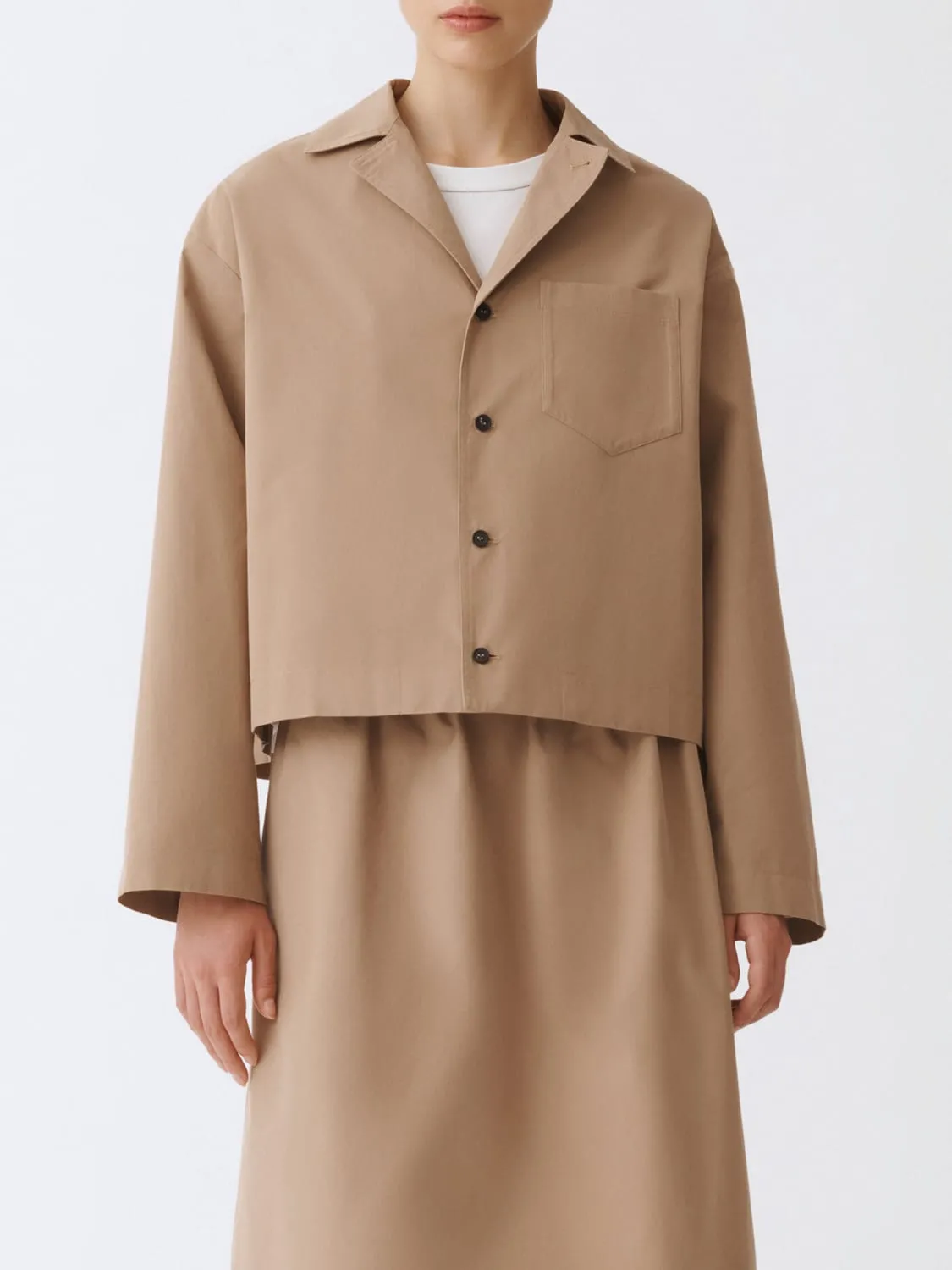 Giacca camicia crop Fabiana Filippi in cotone