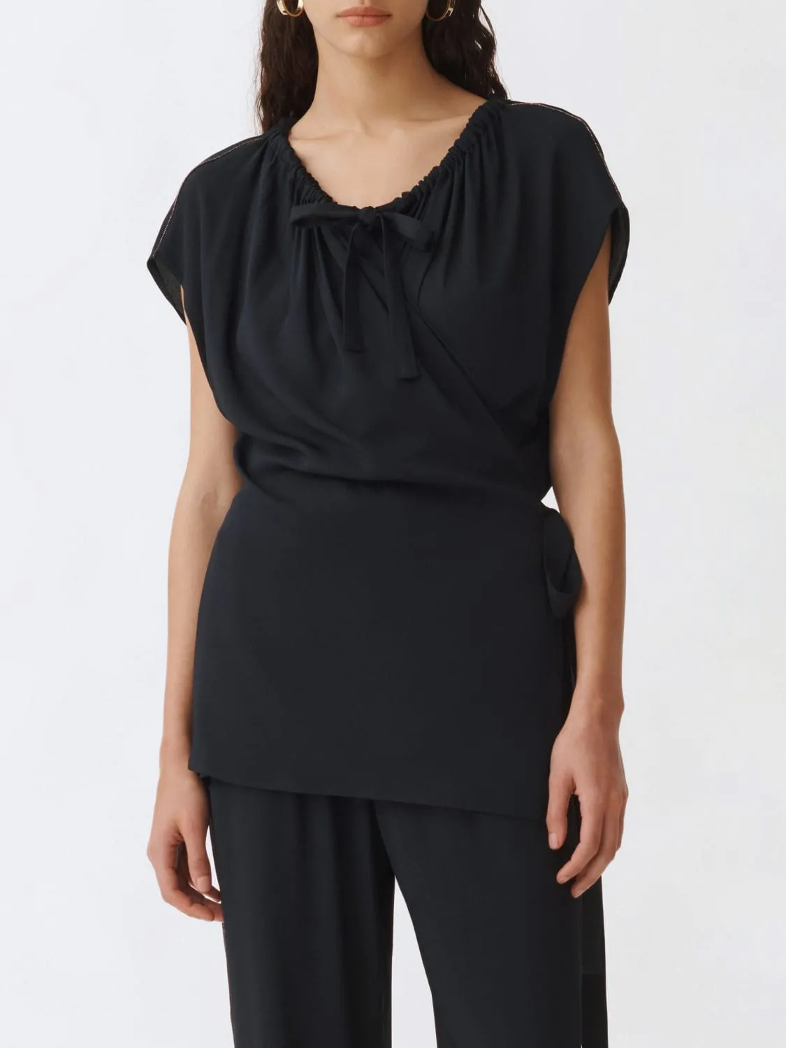 Blusa Fabiana Filippi in viscosa stretch