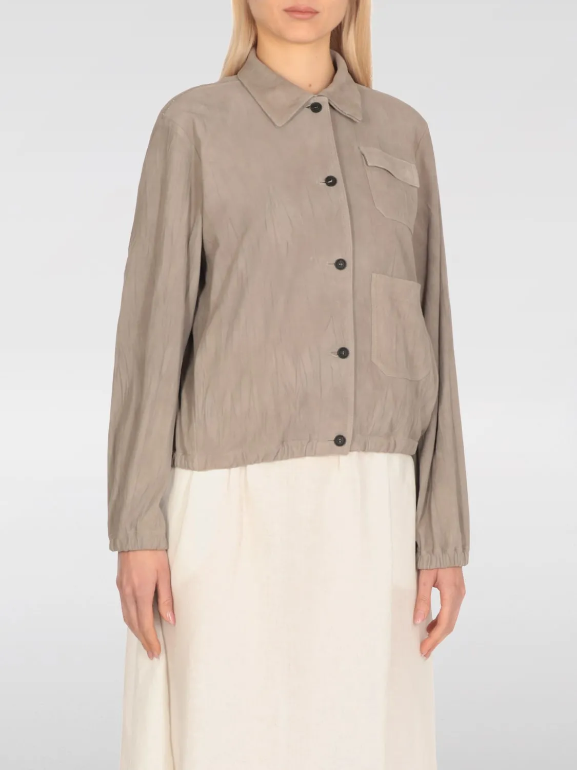 Giubbotto Fabiana Filippi in pelle scamosciata