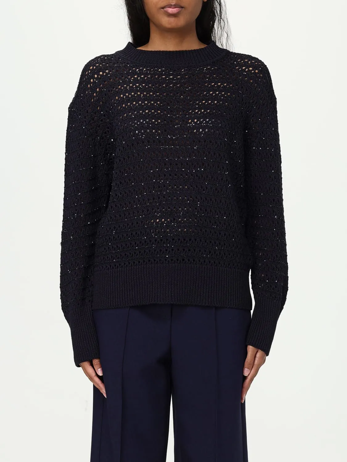 Maglia a girocollo in misto cotone Fabiana Filippi