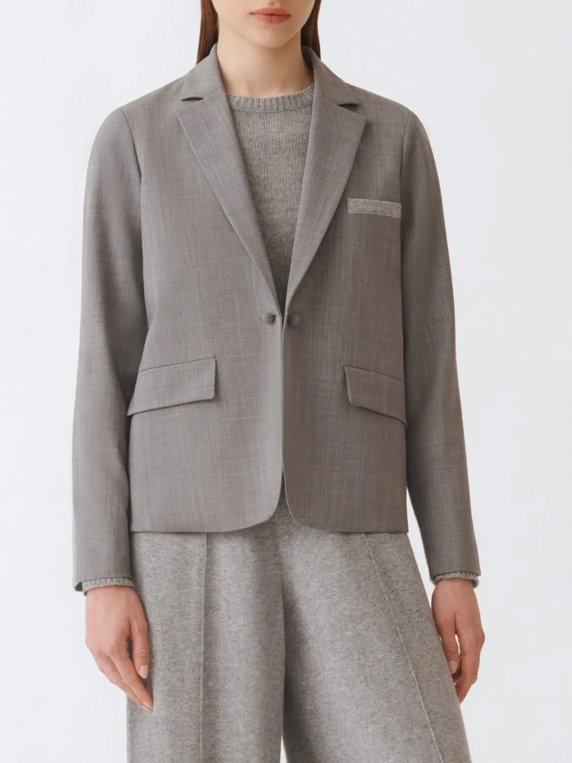 Blazer classico Fabiana Filippi in misto lana vergine