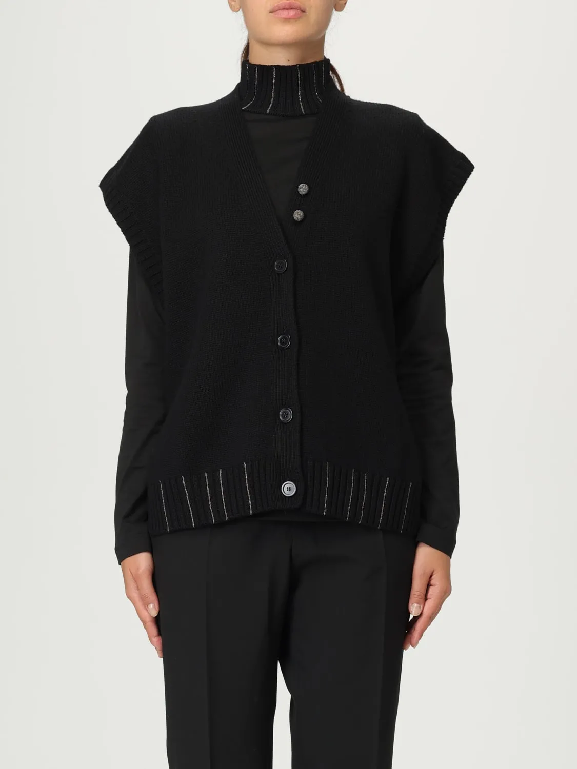 Gilet Fabiana Filippi in maglia di lana vergine