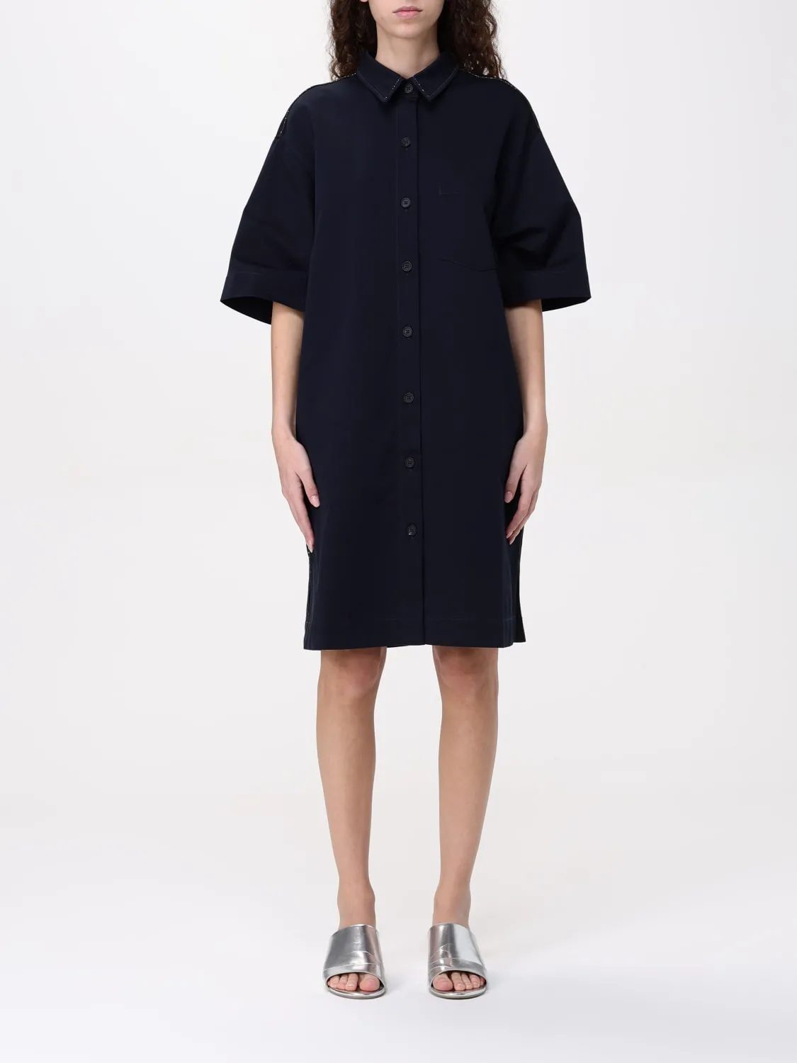 Abito chemisier Fabiana Filippi in cotone stretch