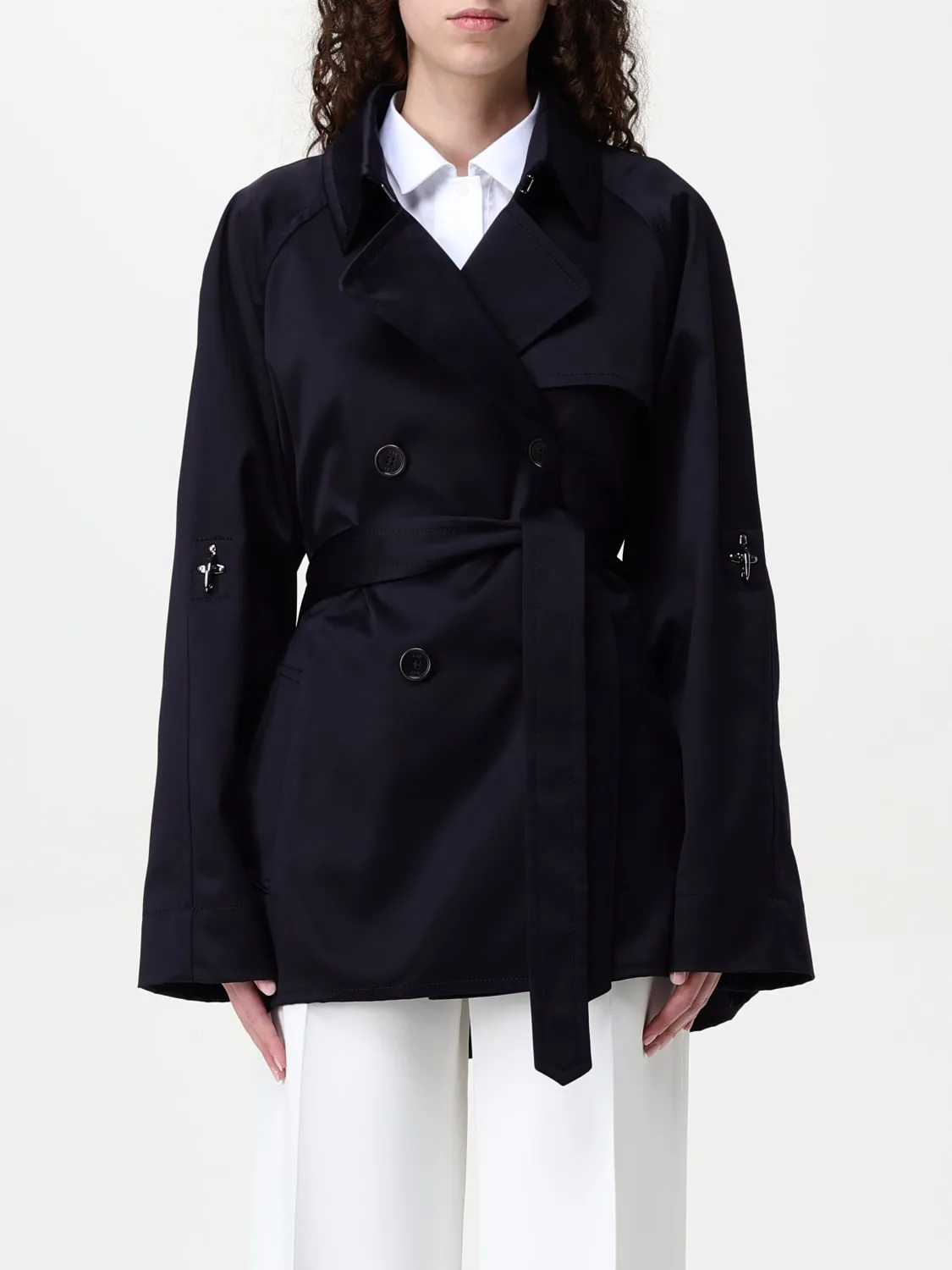 Trench a doppiopetto corto Fay in tessuto tecnico