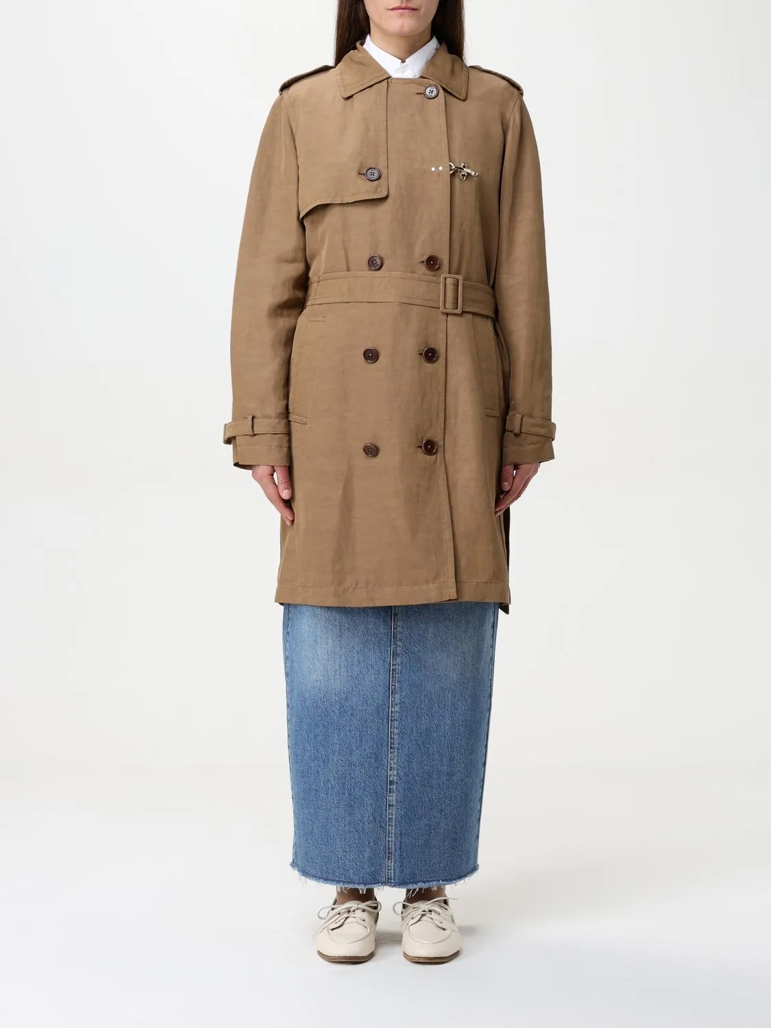 Trench Fay in lino e viscosa