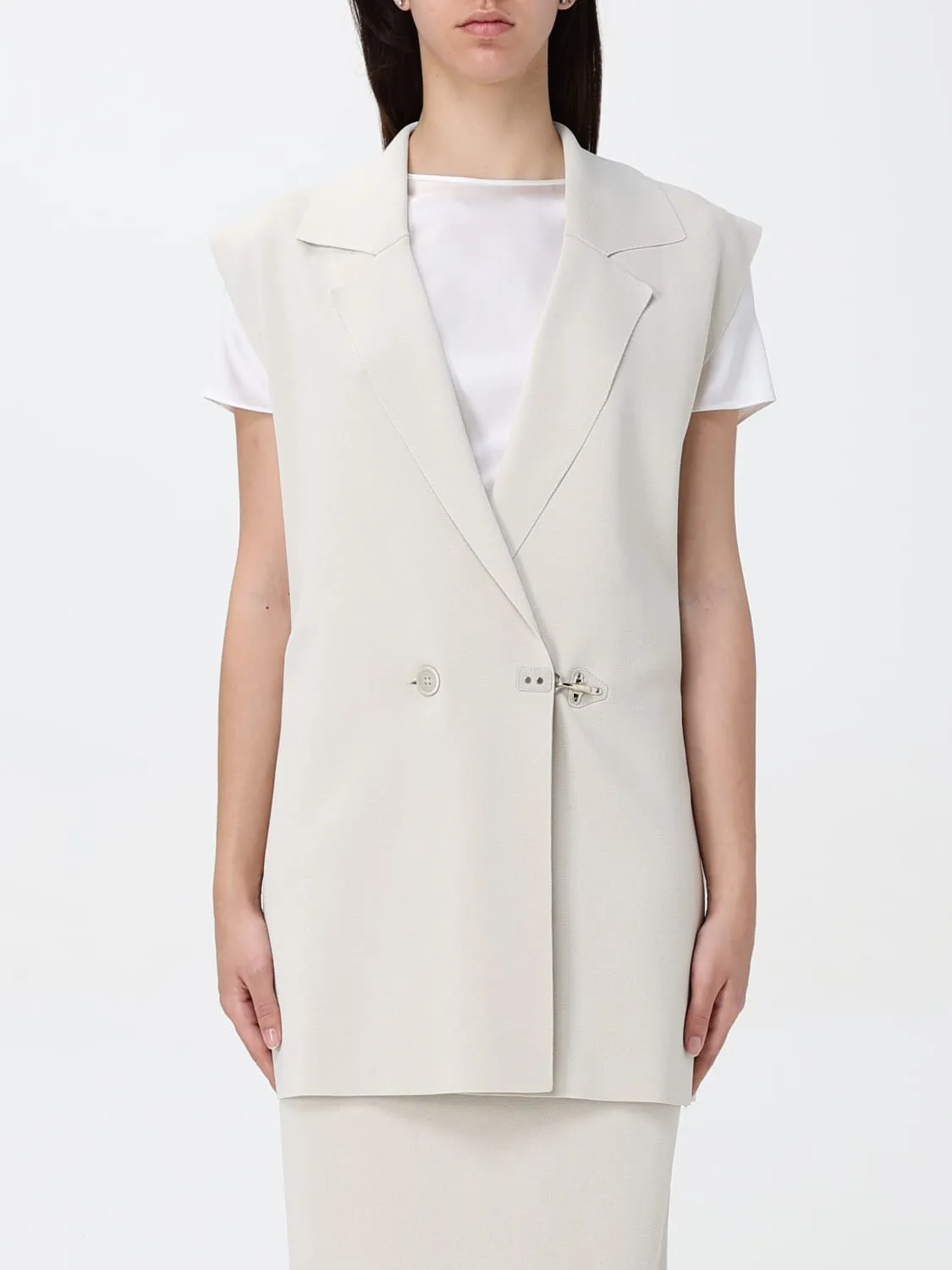 Gilet a doppiopetto con alamaro Fay