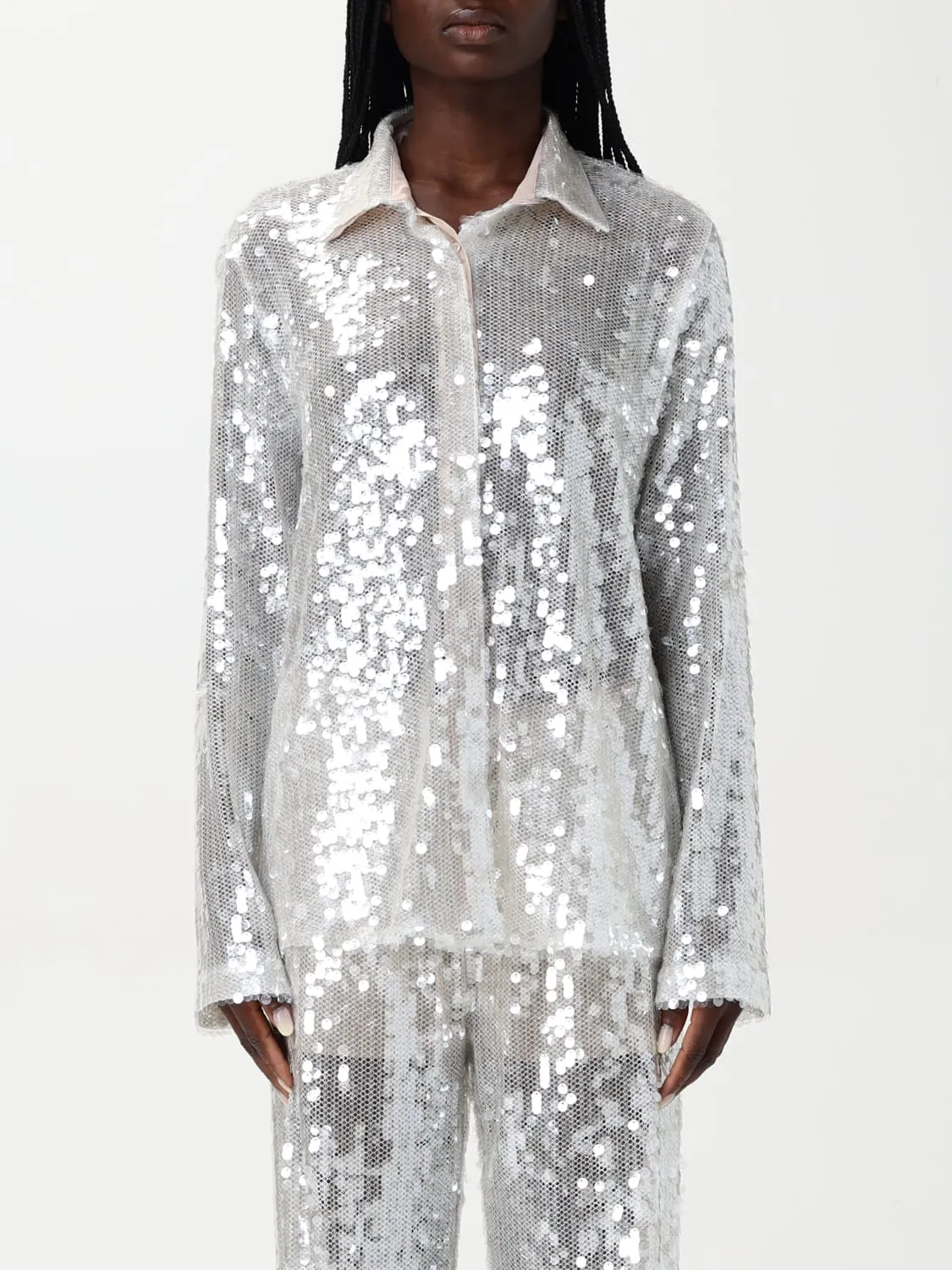 Camicia Federica Tosi in tessuto paillettato