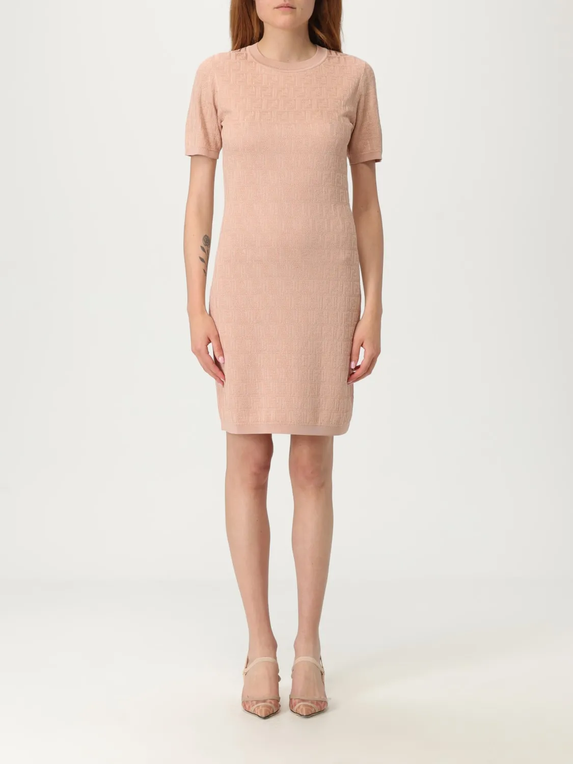 Abito Fendi in maglia con motivo FF