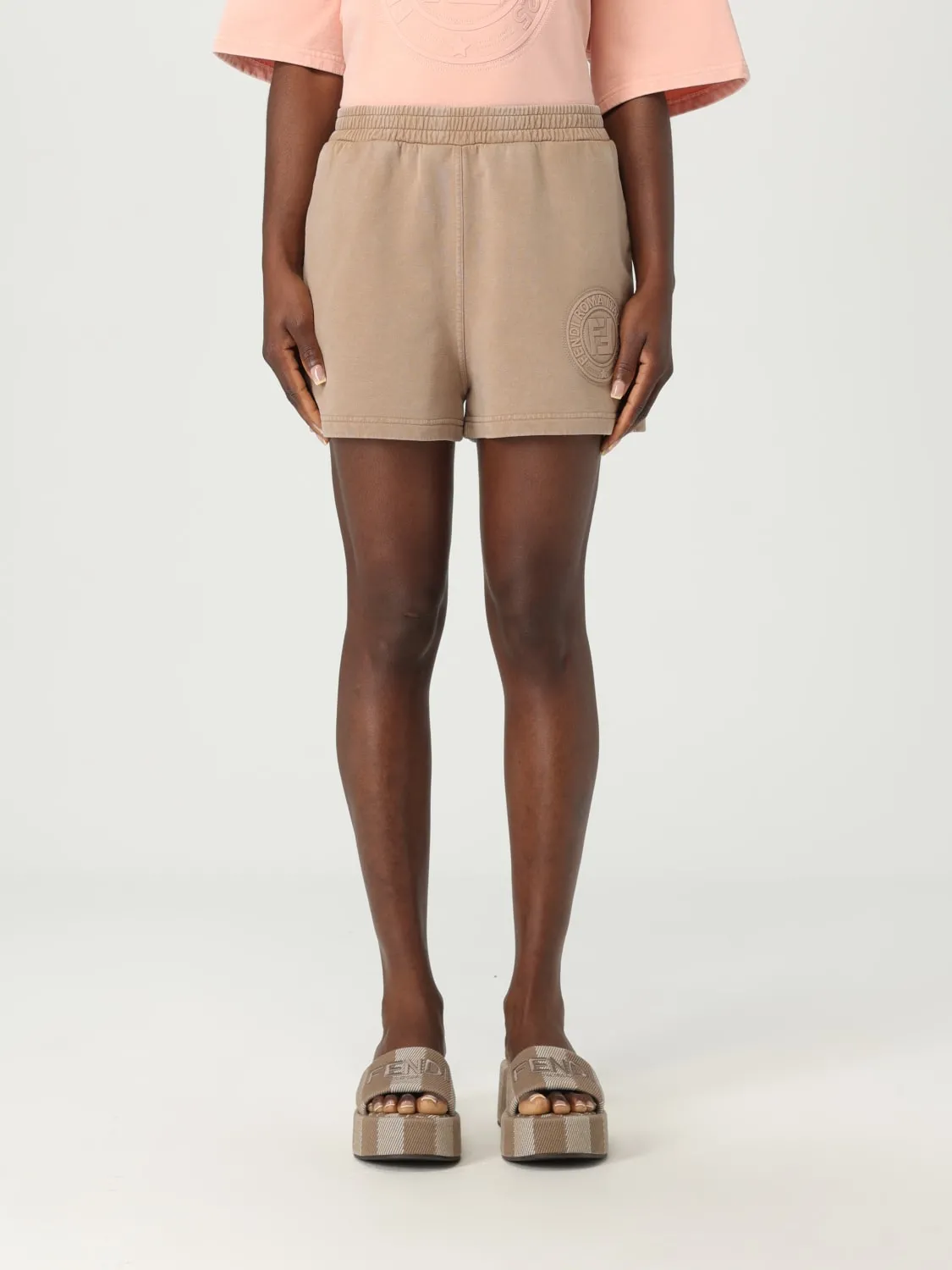 Pantaloncino sportivo Fendi in cotone stretch