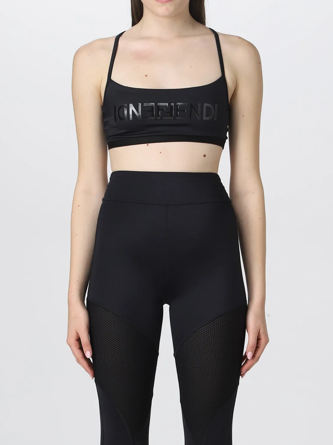 Top Fendi in tessuto tecnico