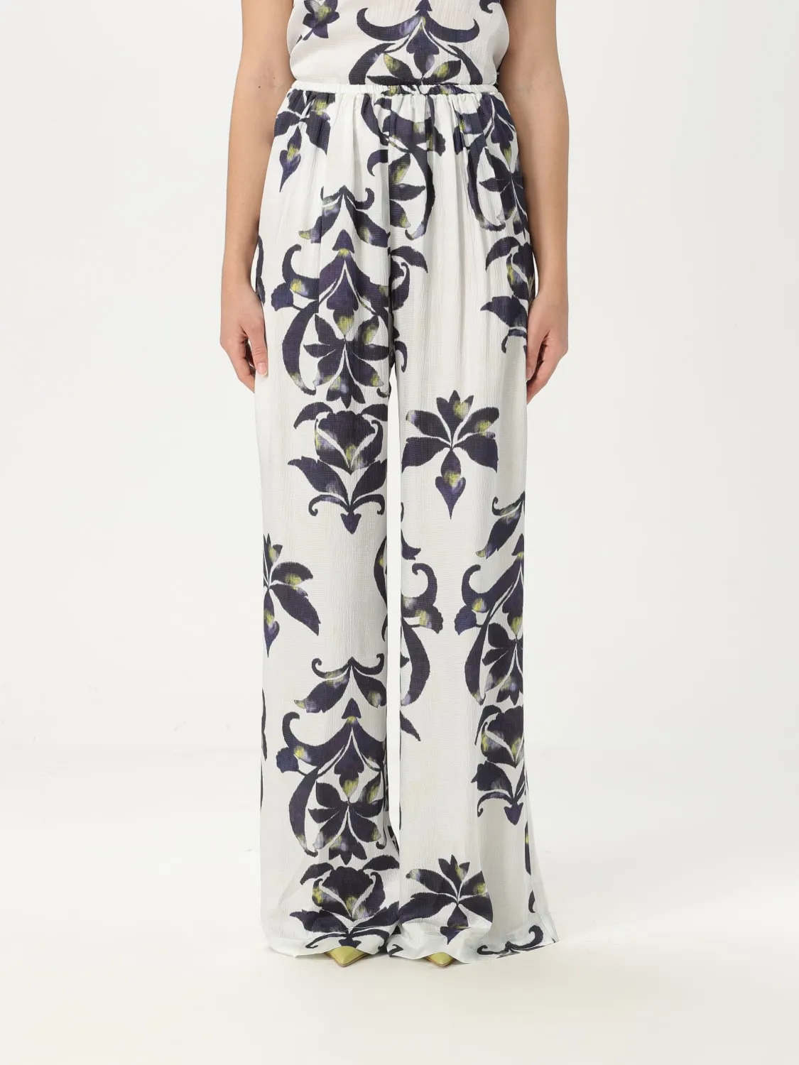 Pantalone Forte Forte in viscosa con stampa floreale