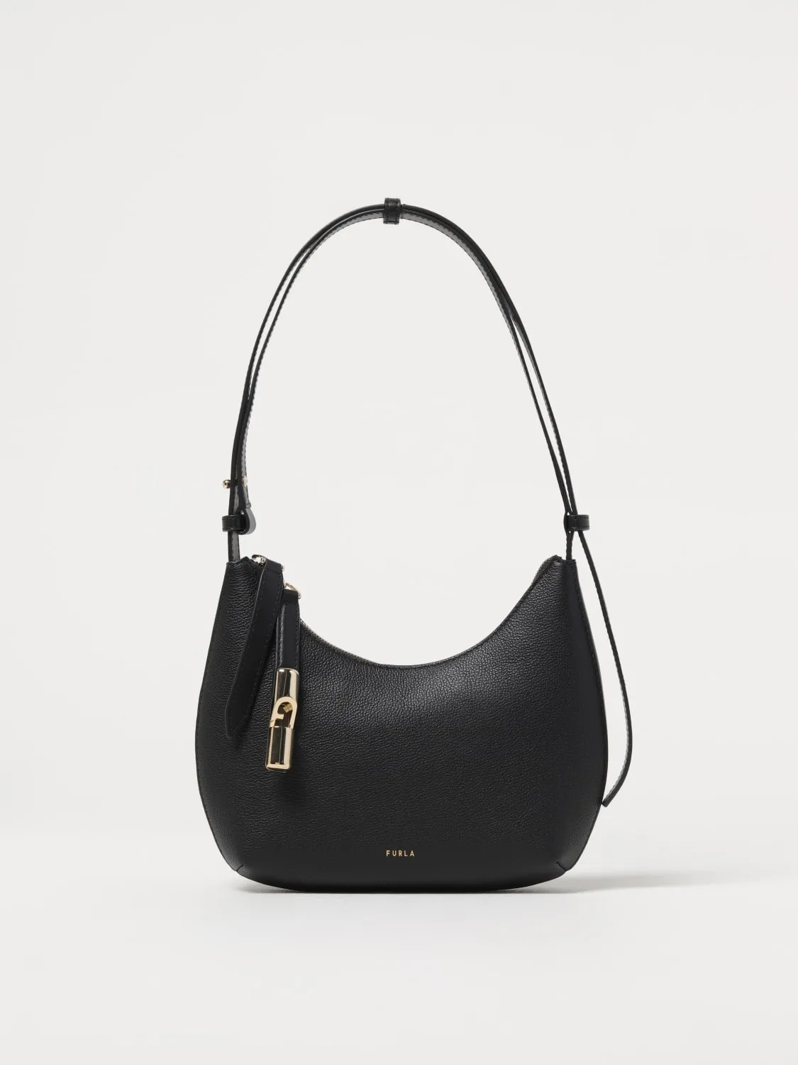 Borsa a spalla Goccia Furla in pelle martellata