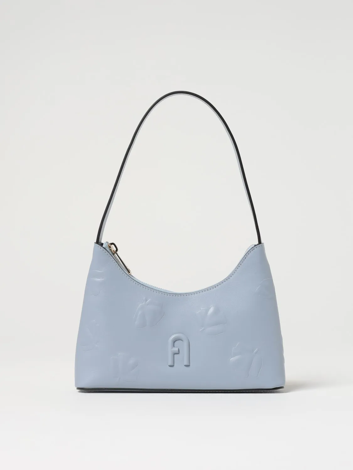 Borsa Diamante Furla in pelle con fiori goffrati