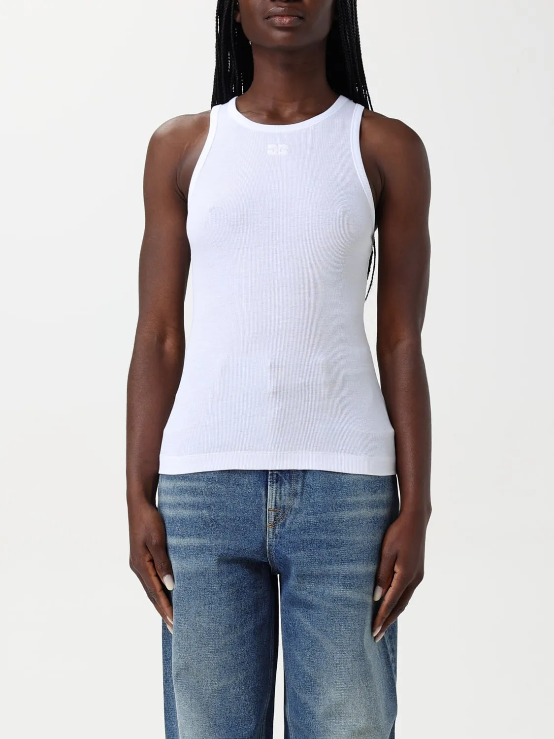 Canotta Ganni in jersey di cotone