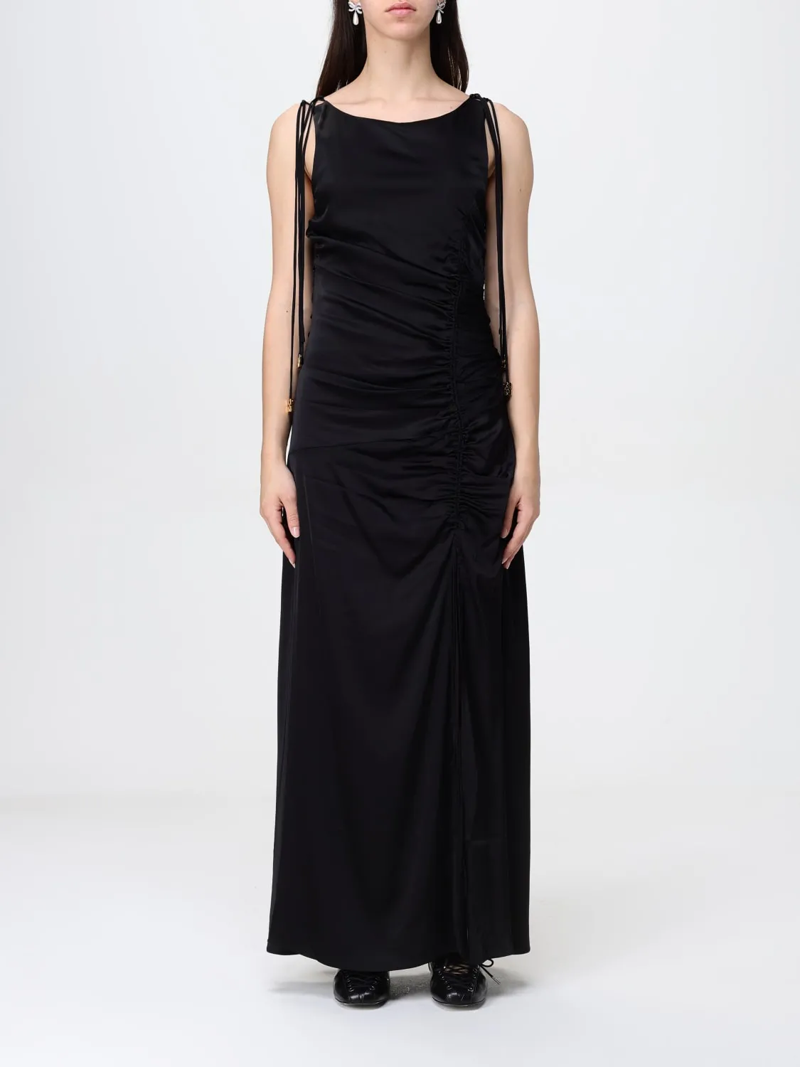 Abito Ganni in raso arricciato