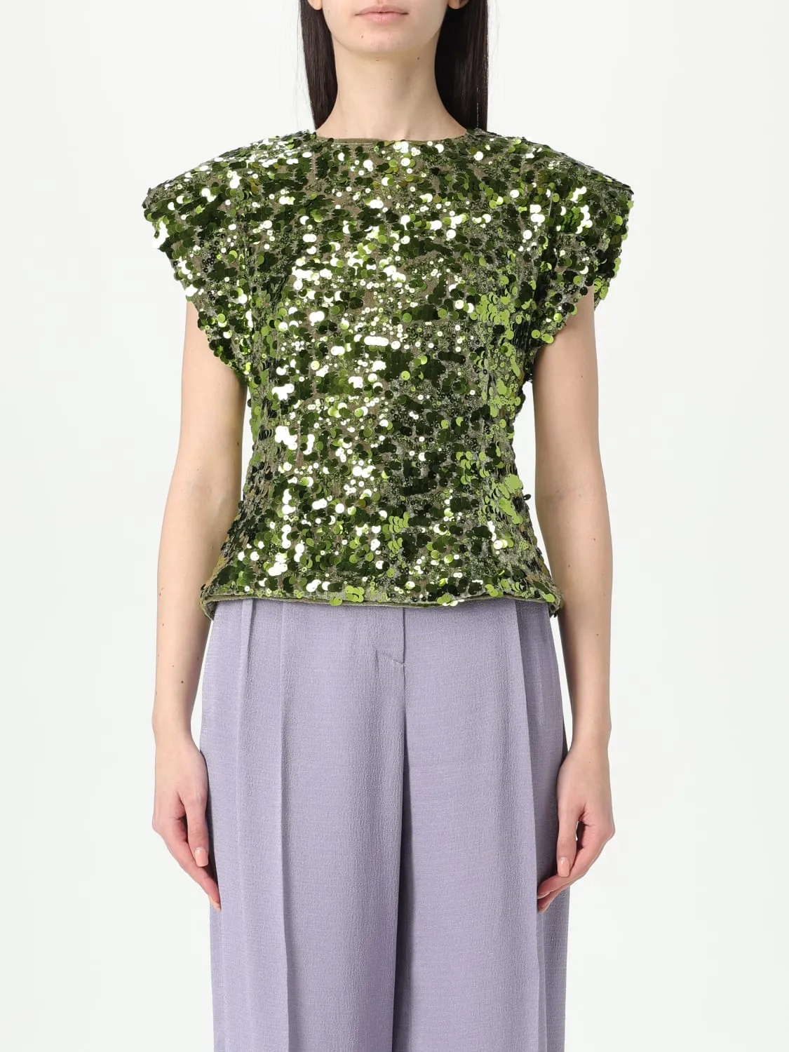 Top Ganni in tessuto paillettato