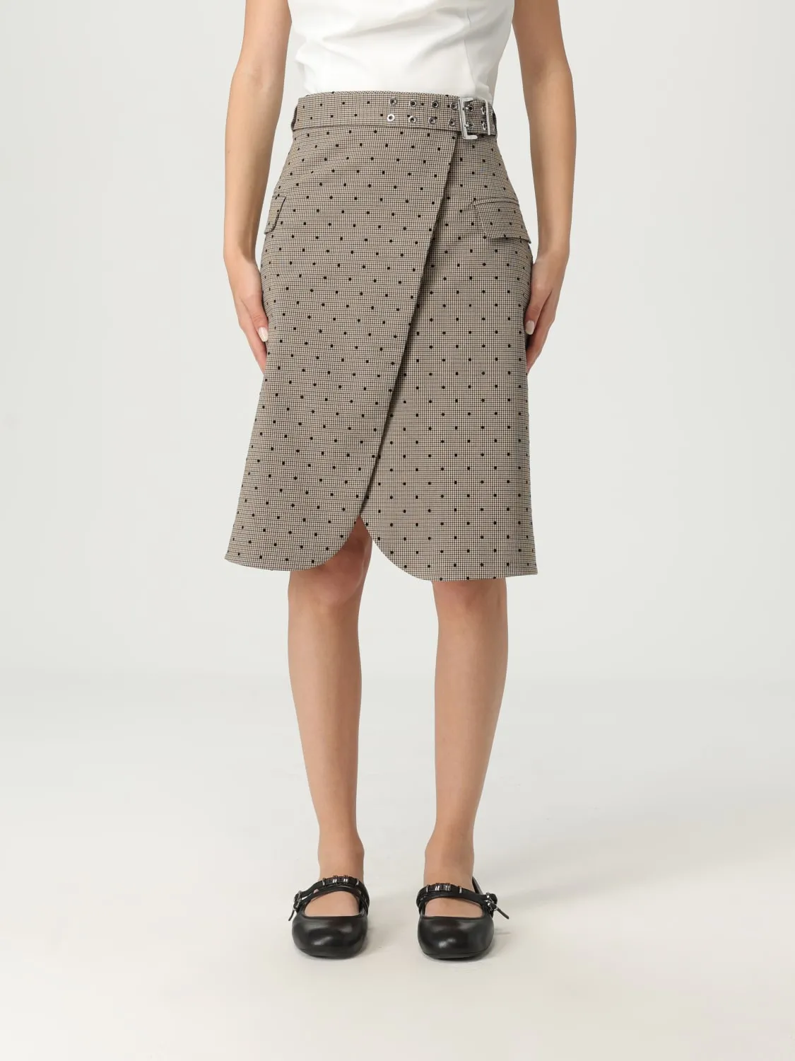 Gonna a pois Ganni in viscosa