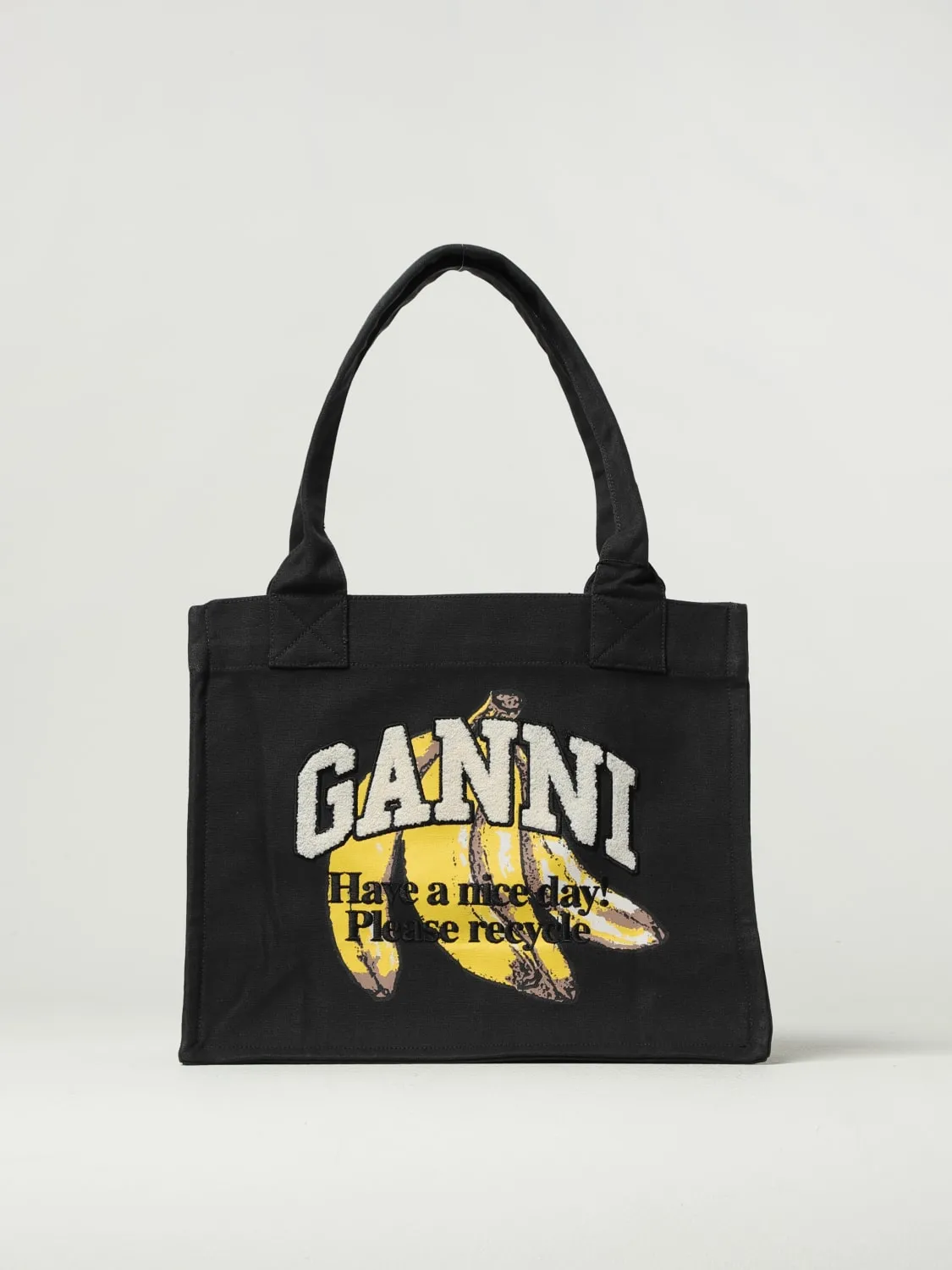 Borsa tote con stampa banane Ganni