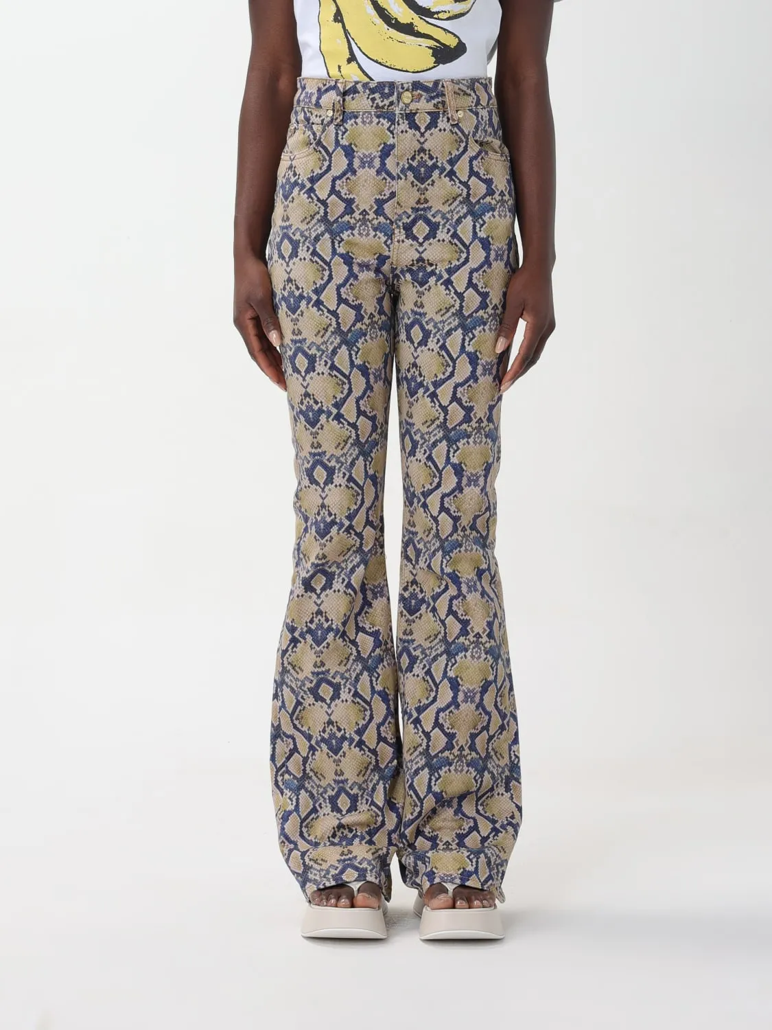 Jeans Ganni in denim stampato