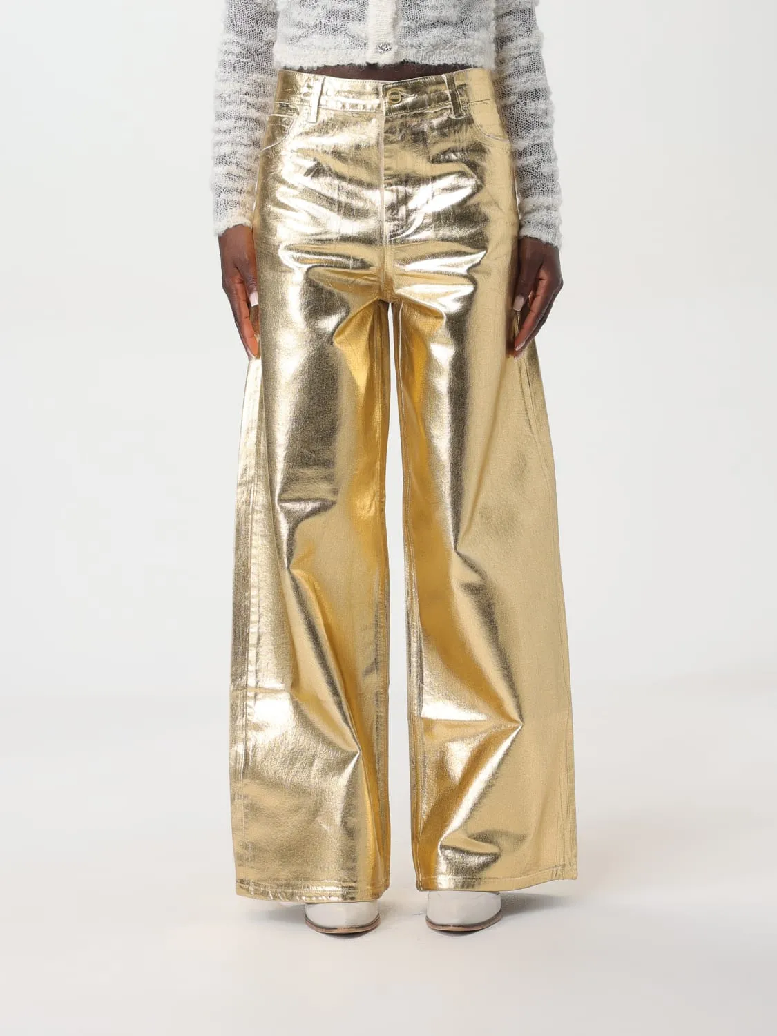 Jeans Ganni in denim laminato