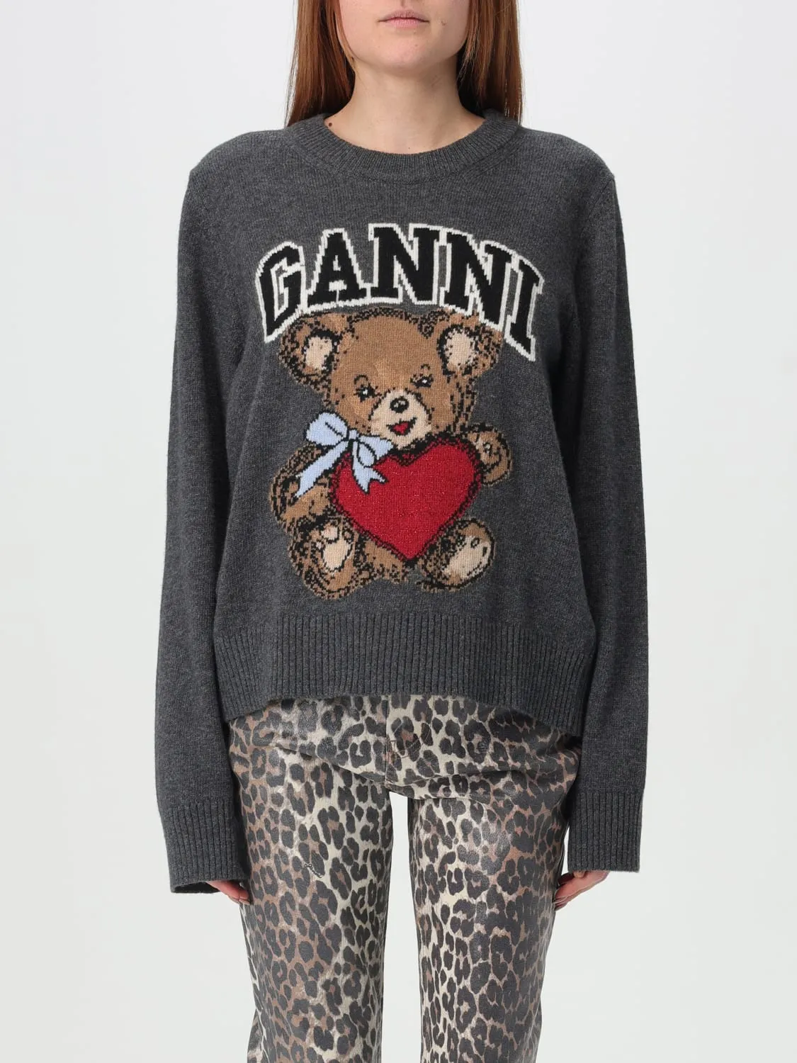 Pullover Ganni in misto lana