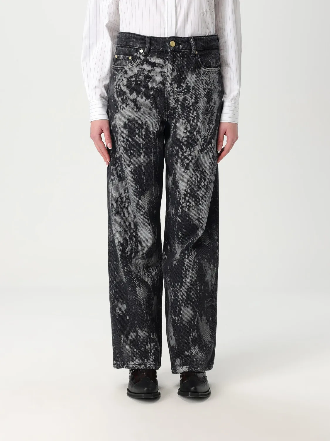 Jeans Ganni in denim washed