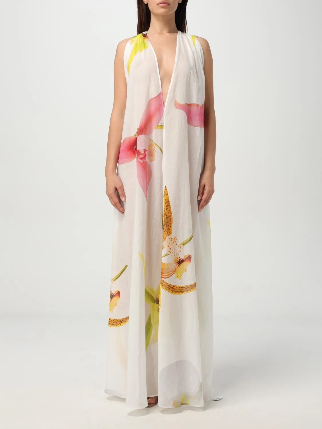 Abito Genny in cotone con stampa floreale