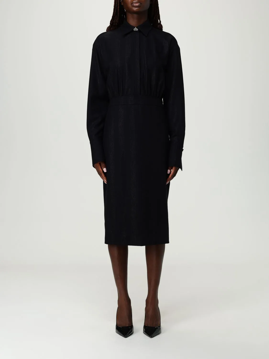 Abito chemisier Genny in misto lana