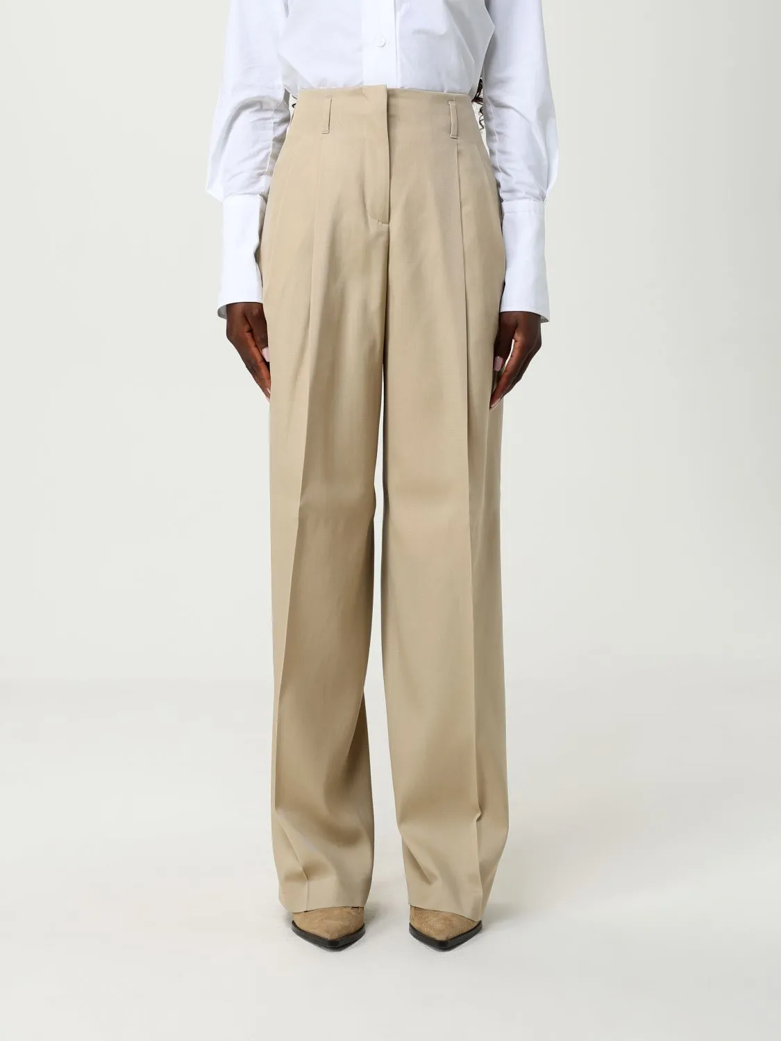 Pantalone wide leg Golden Goose in lana vergine