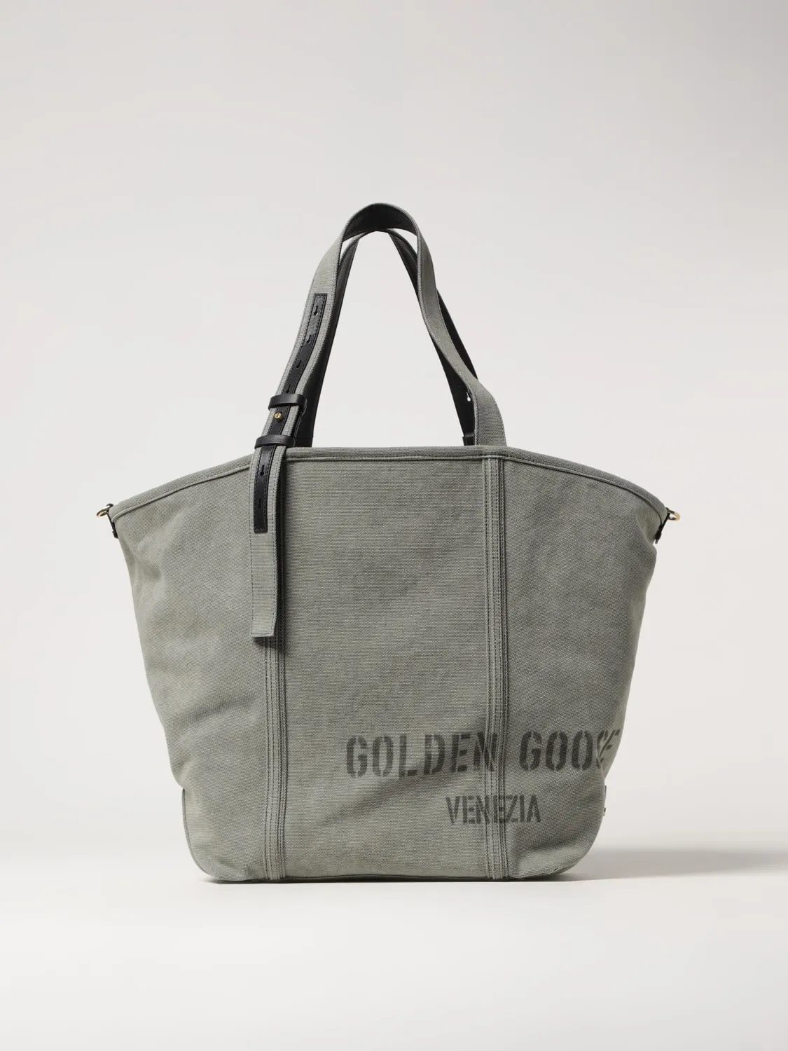 Borsa Shopping 24.7 EW Golden Goose in canvas di cotone