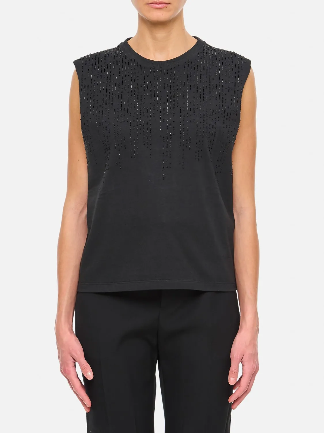 Canotta Golden Goose in cotone con strass