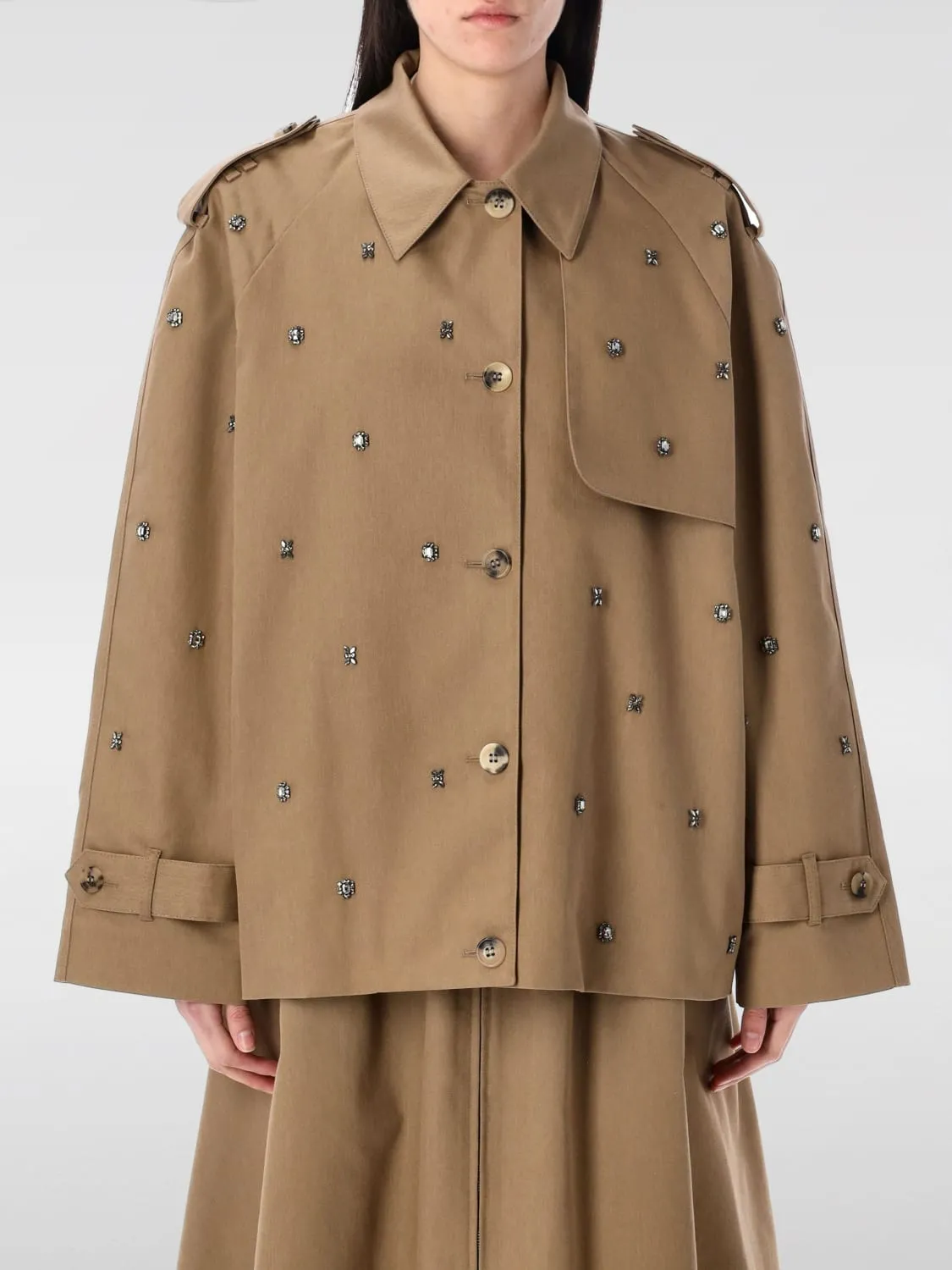 Trench Golden Goose in cotone con borchie