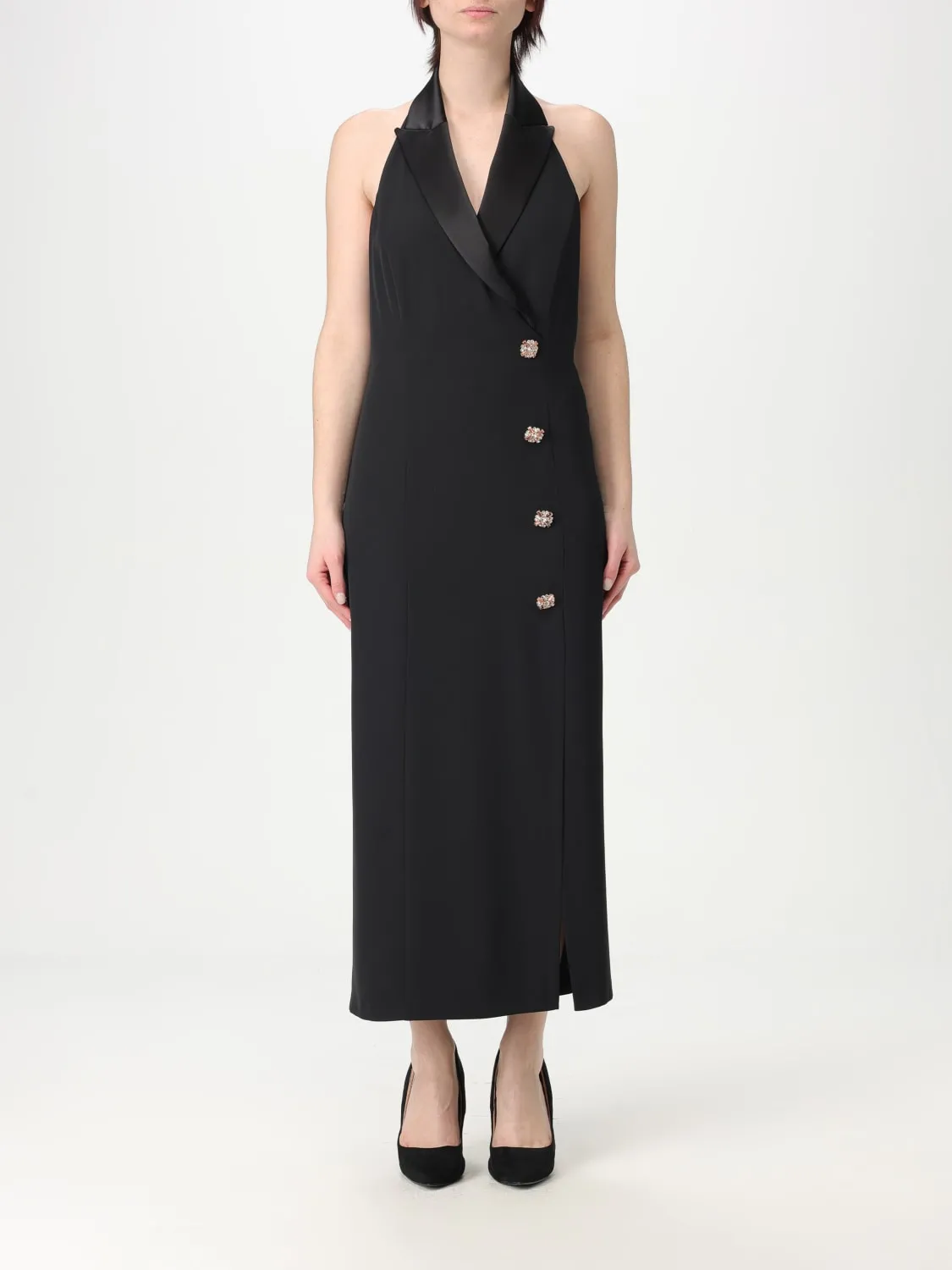 Abito H Couture in crêpe