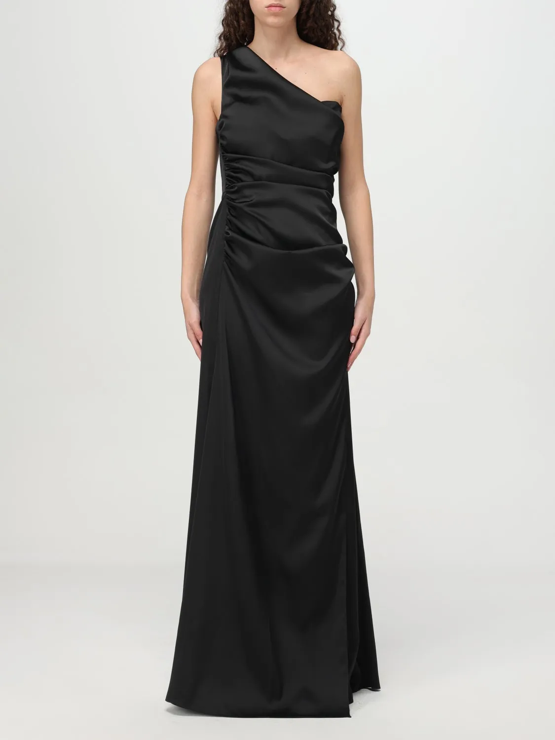 Abito monospalla H Couture in crêpe