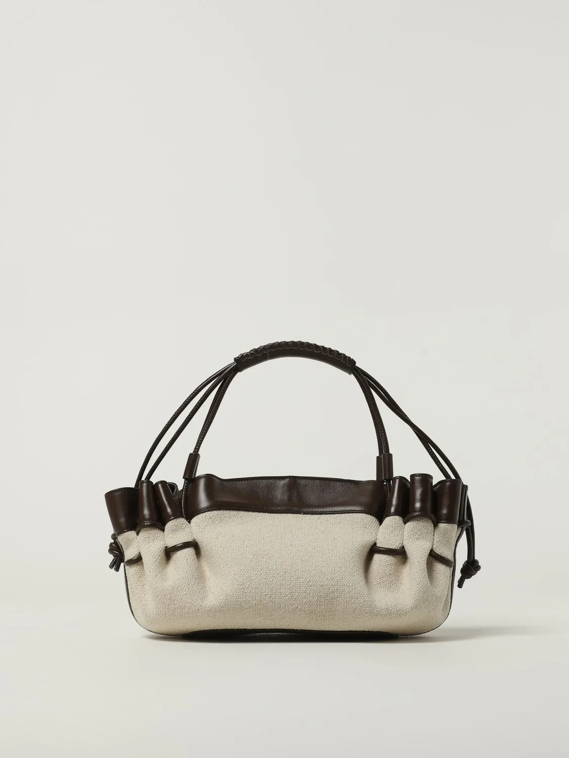 Borsa Arta Hereu in canvas di cotone e pelle