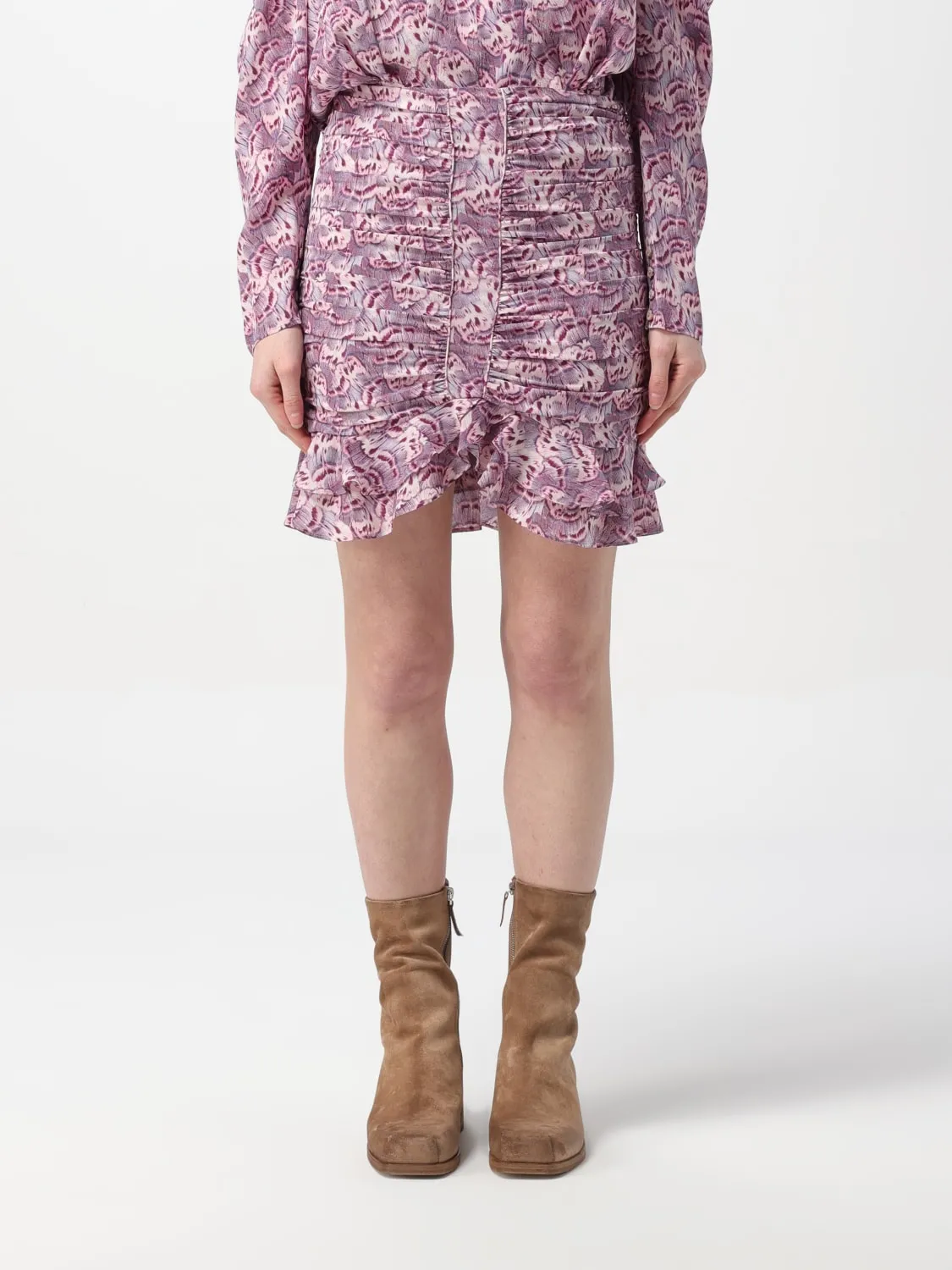 Gonna Isabel Marant in crêpe con rouches