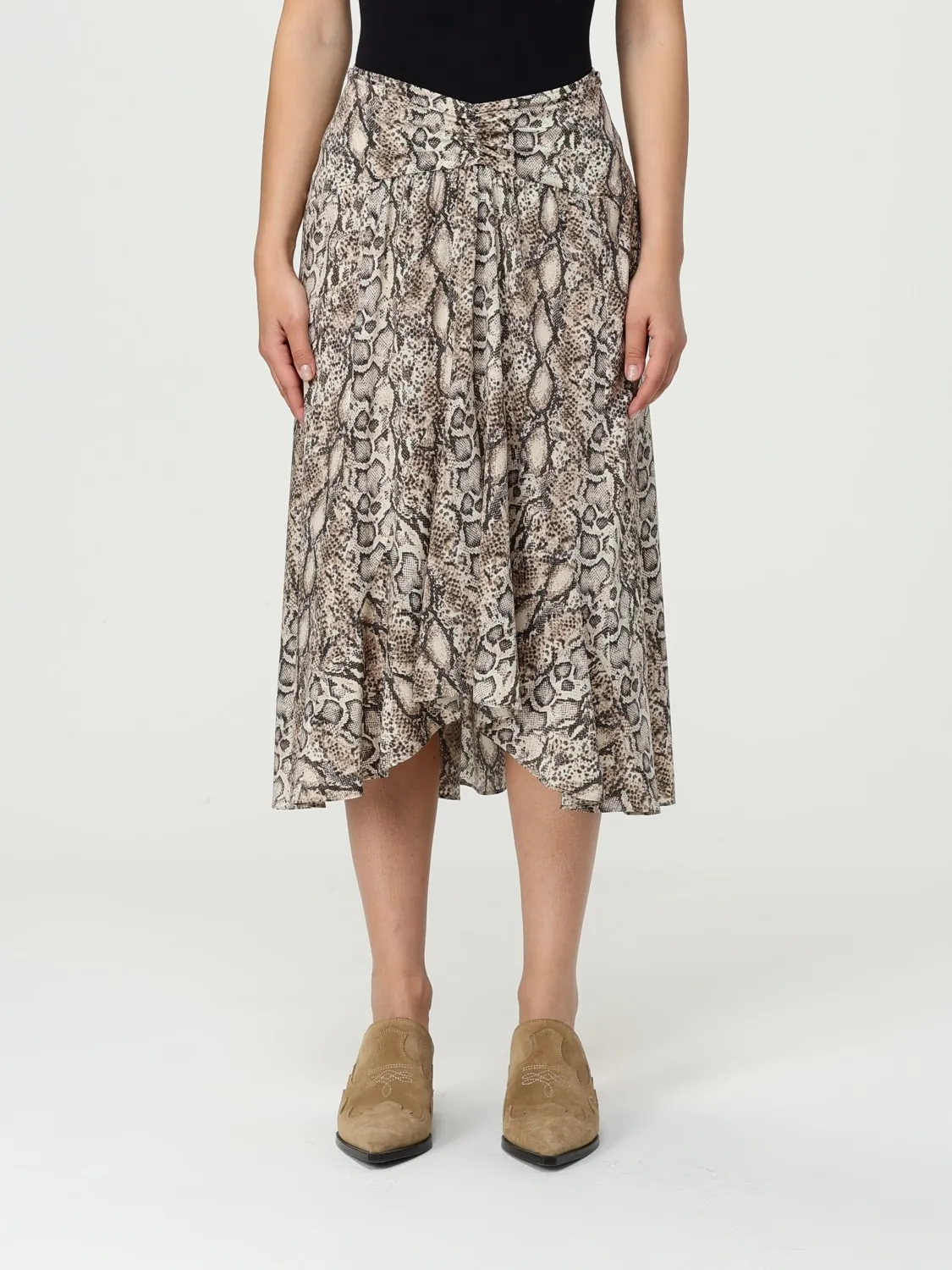 Gonna Isabel Marant in seta con stampa pitone