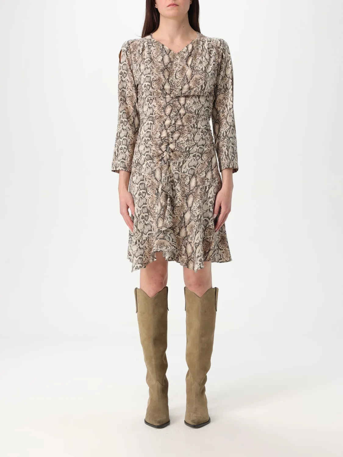 Abito Isabel Marant in seta stampa pitone