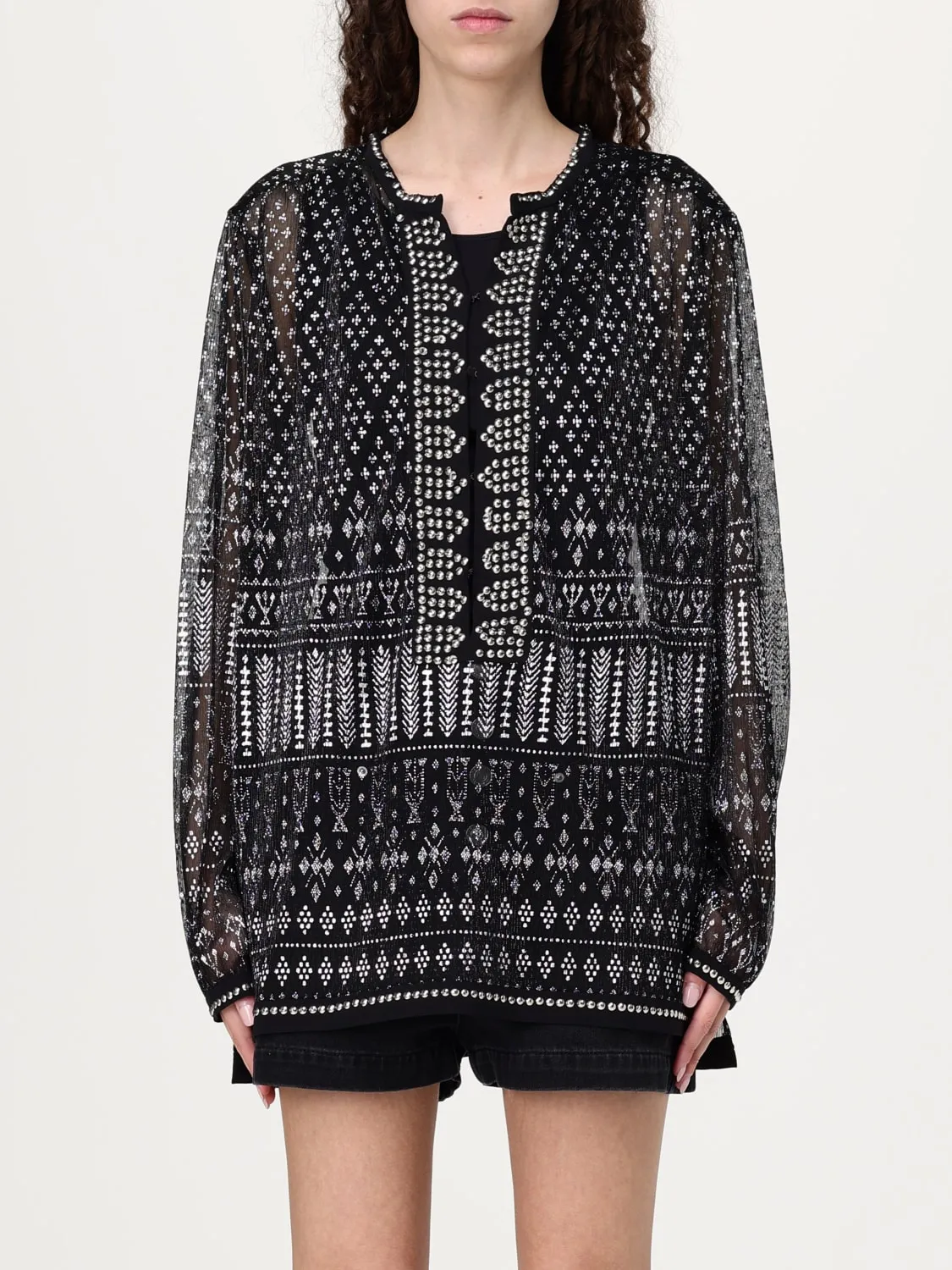 Blusa Isabel Marant in crepe con inserti