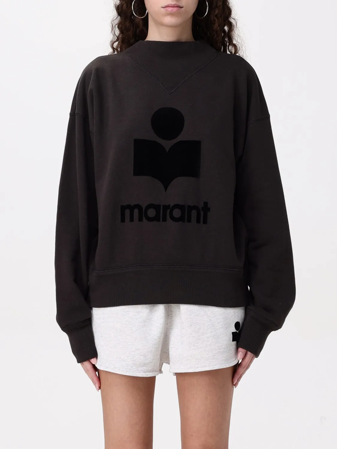 Felpa a girocollo con maxi logo Isabel Marant Etoile