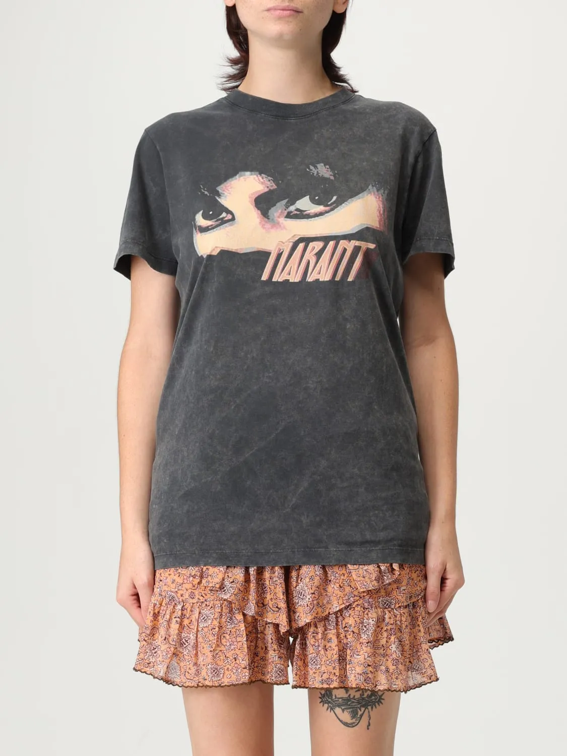 T-shirt in cotone stampata Isabel Marant Etoile