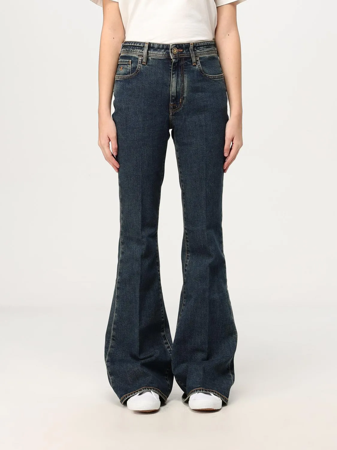 Jeans Jacob Cohen in denim con ricamo
