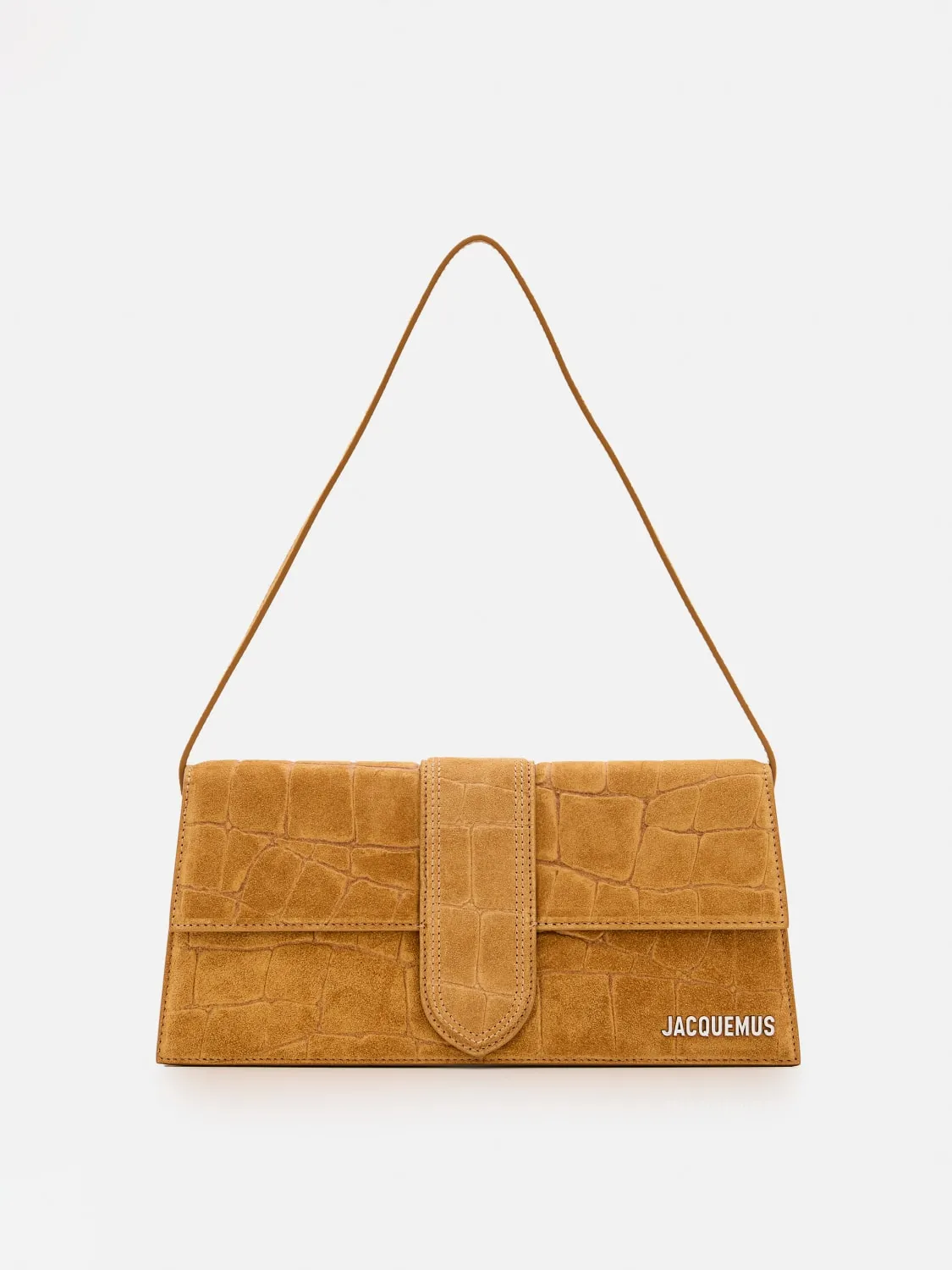 Borsa Le Bambino Long Jacquemus in camoscio stampa cocco
