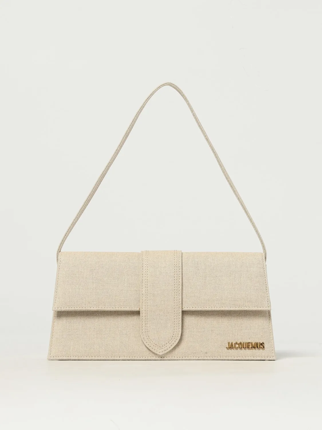 Borsa Le Bambino Long Jacquemus in canvas di cotone e lino