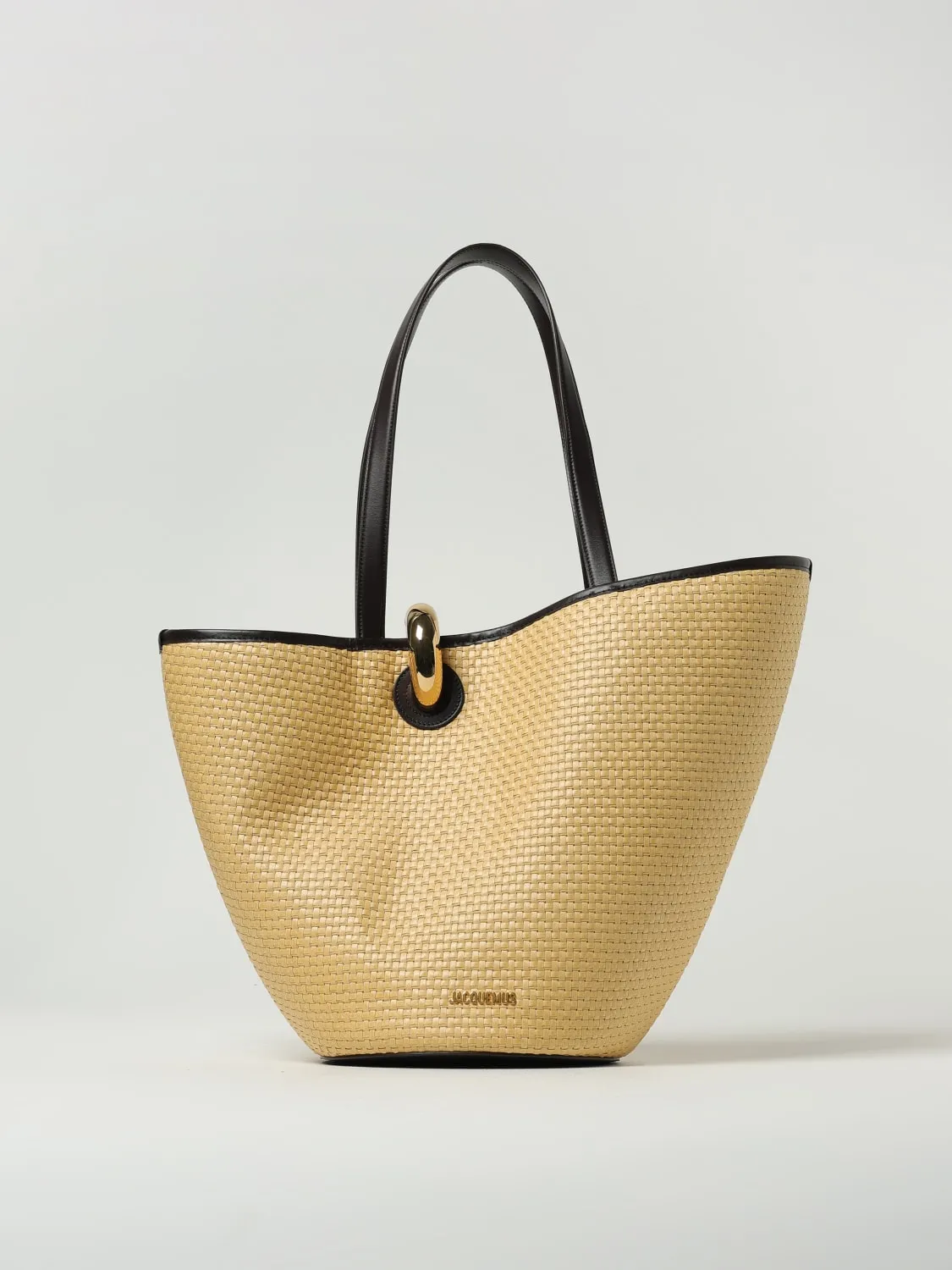 Borsa Le Petite Bambola Jacquemus in pelle e paglia