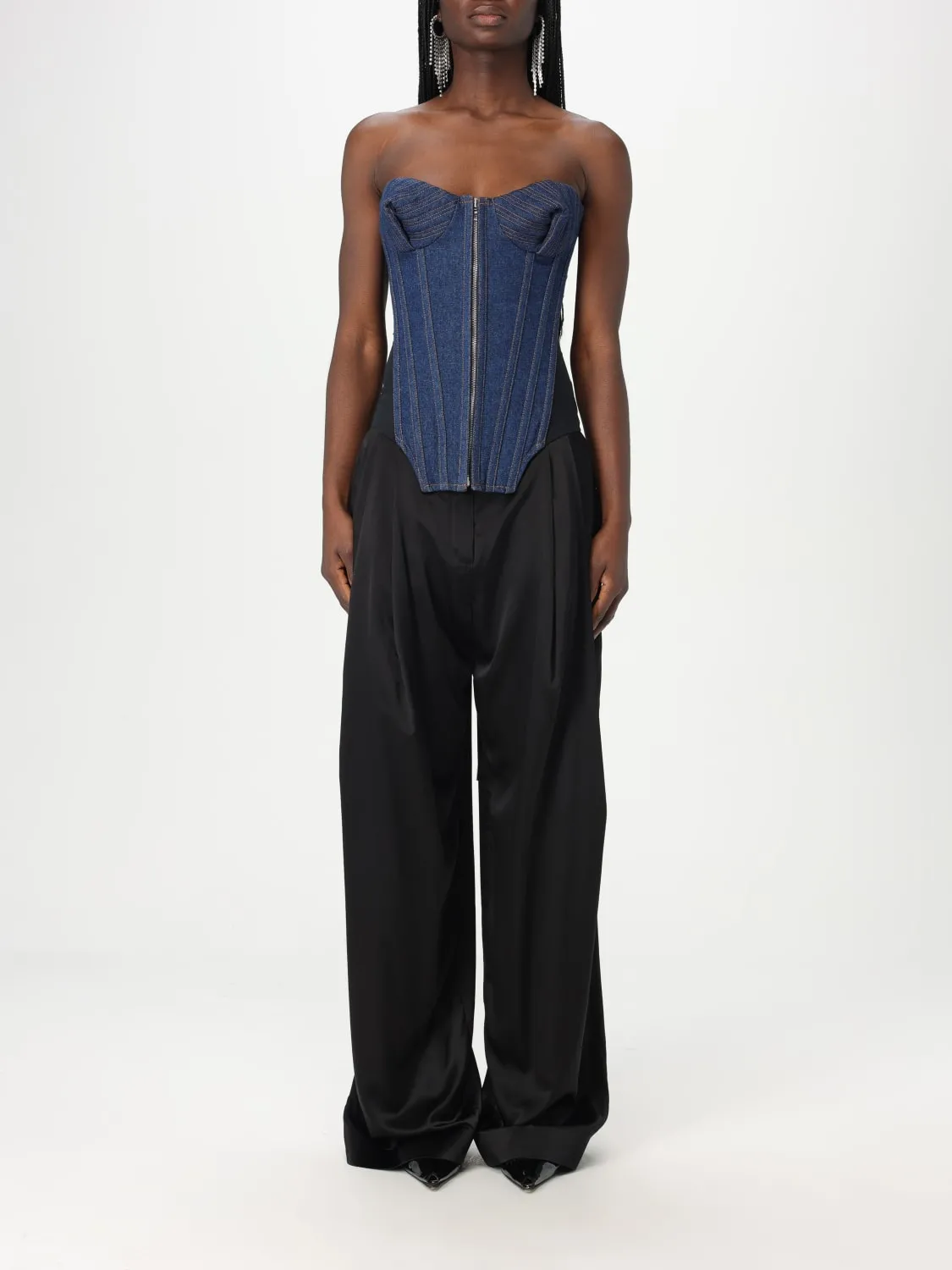 Top bustier Jean Paul Gaultier in denim
