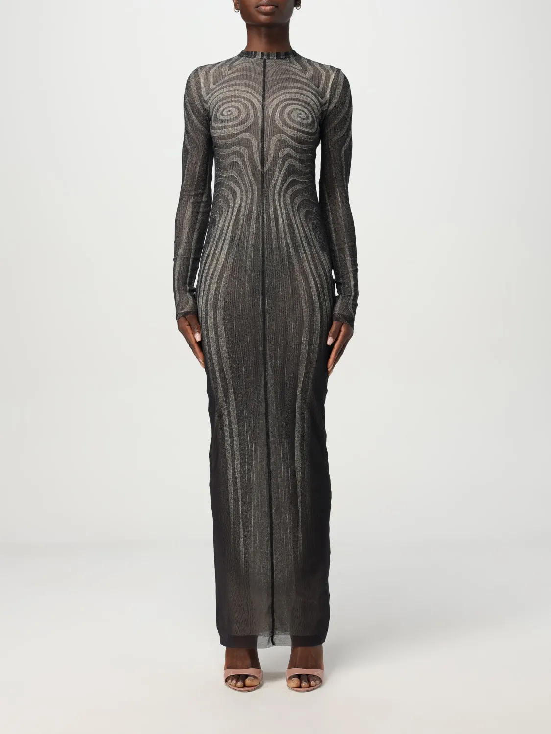 Abito Jean Paul Gaultier in jersey con motivo jacquard