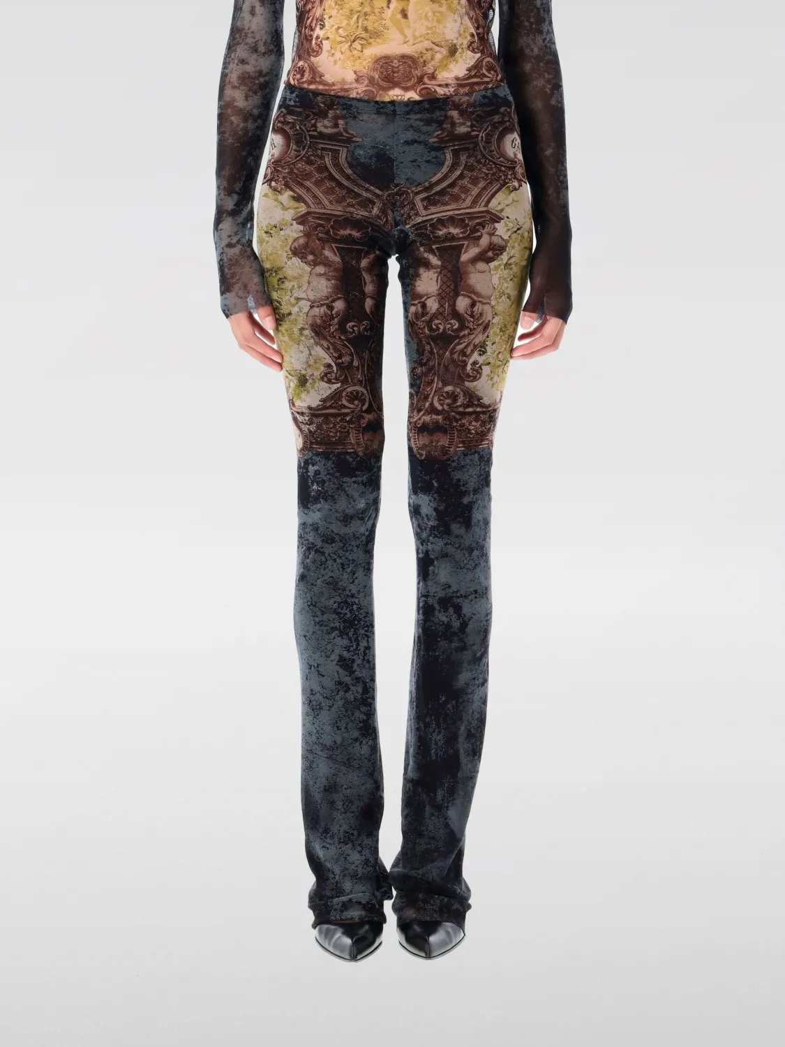 Leggings Jean Paul Gaultier in jersey stampato